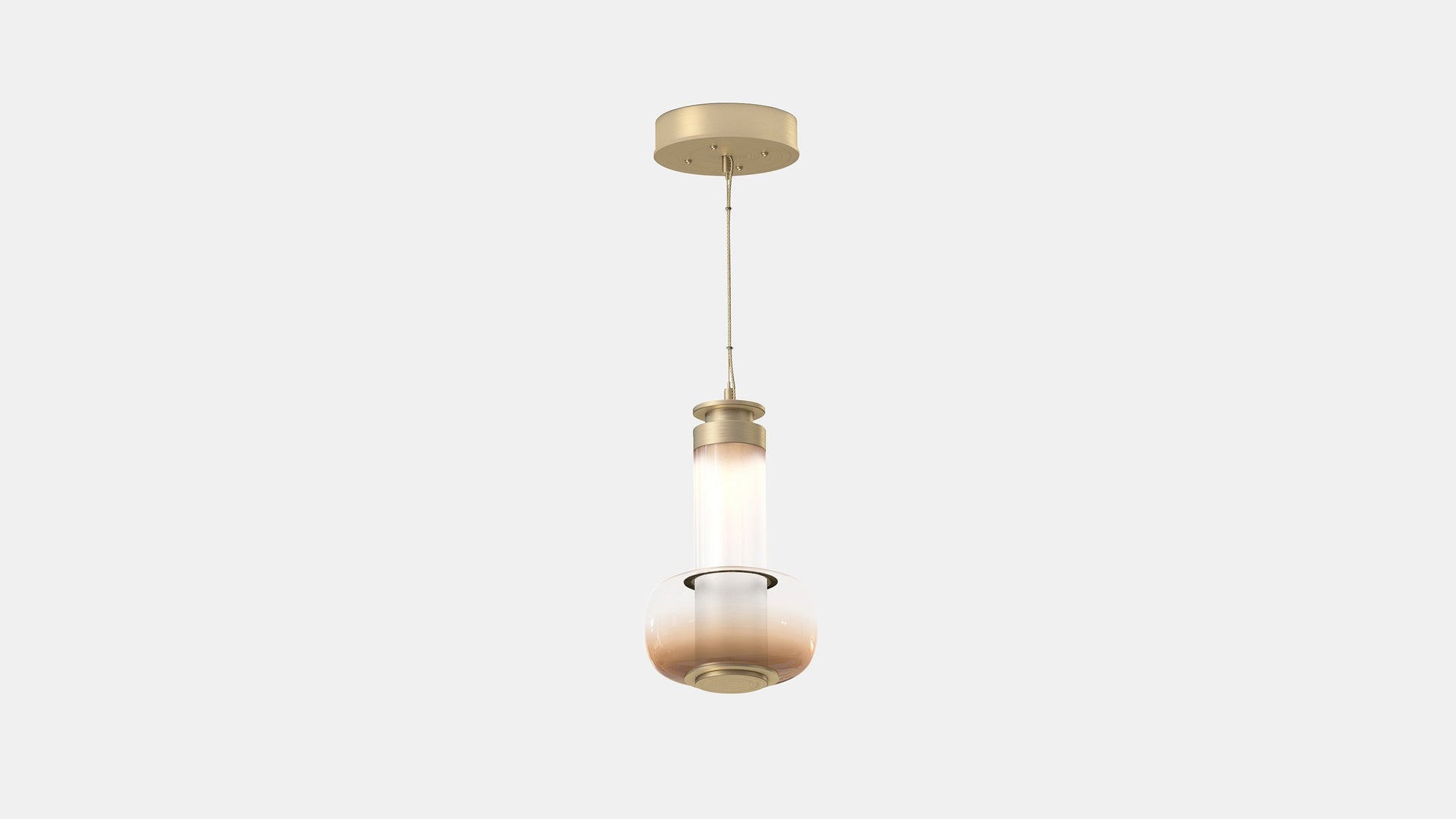 LUNA A SMALL PENDANT SATIN BRASS SET 