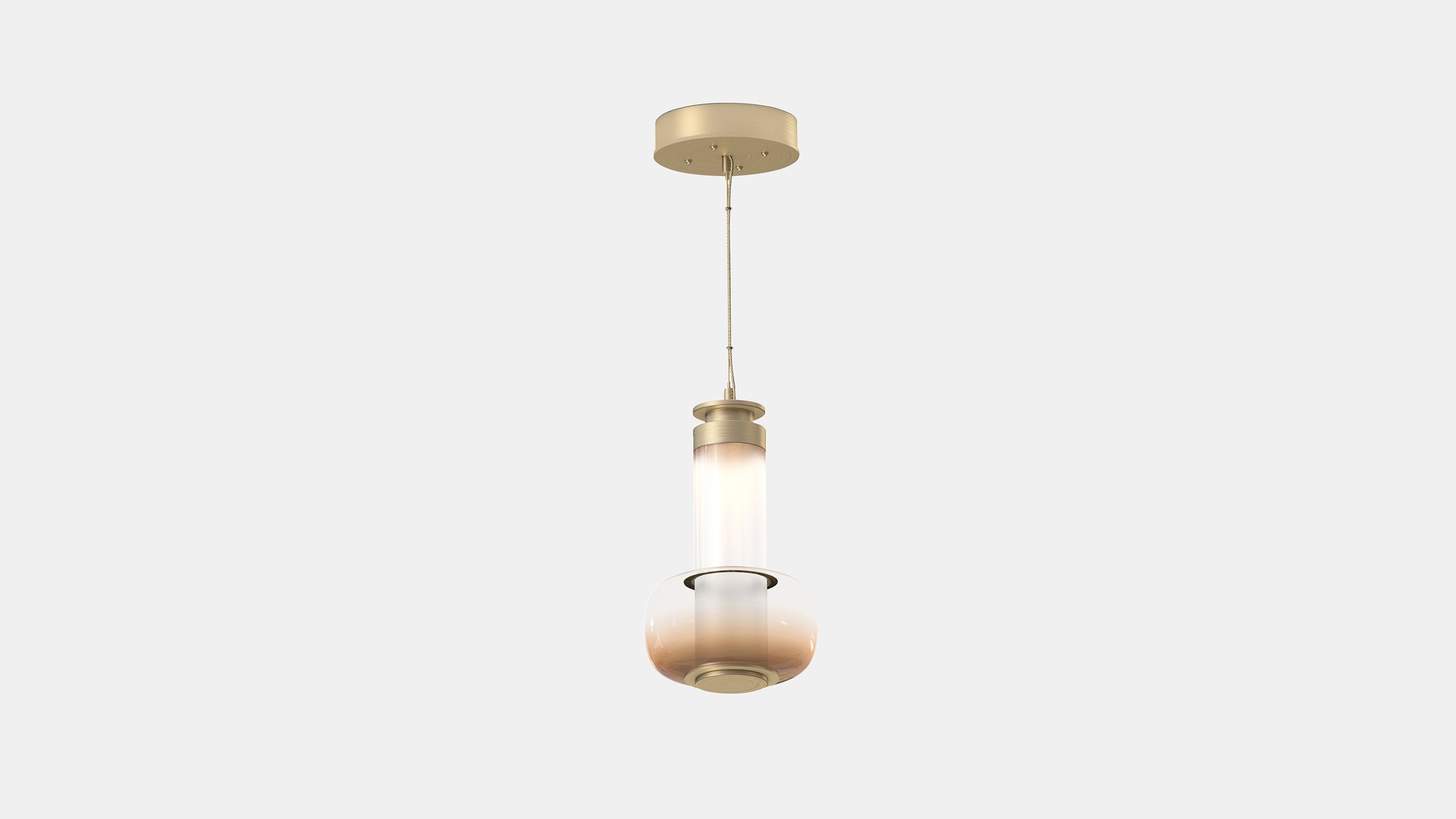 LUNA A SMALL PENDANT SATIN BRASS SET 