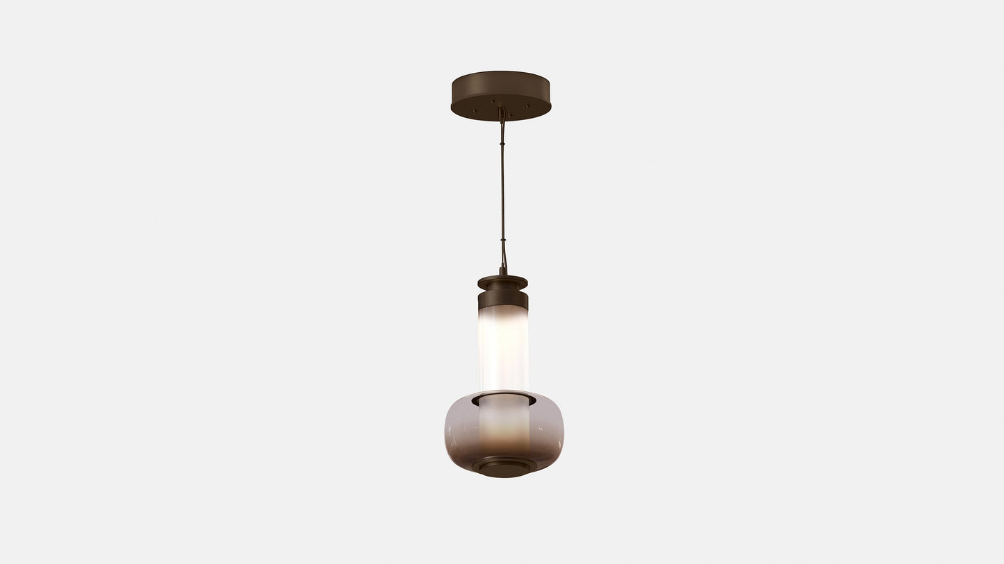 LUNA A SMALL PENDANT SATIN BRONZE SET 