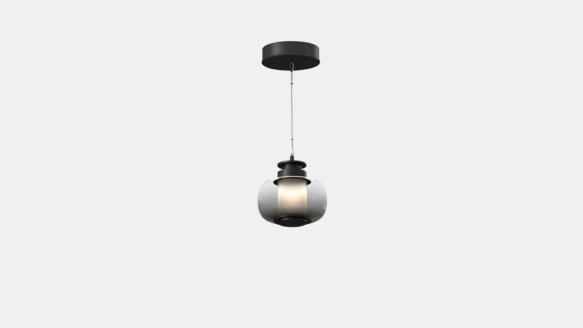 LUNA A X SMALL PENDANT BLACKENED STEEL SET 
