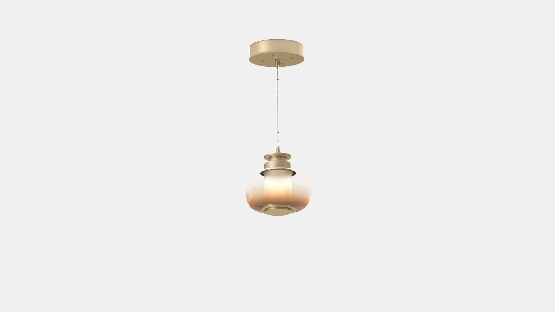 LUNA A X SMALL PENDANT SATIN BRASS SET 