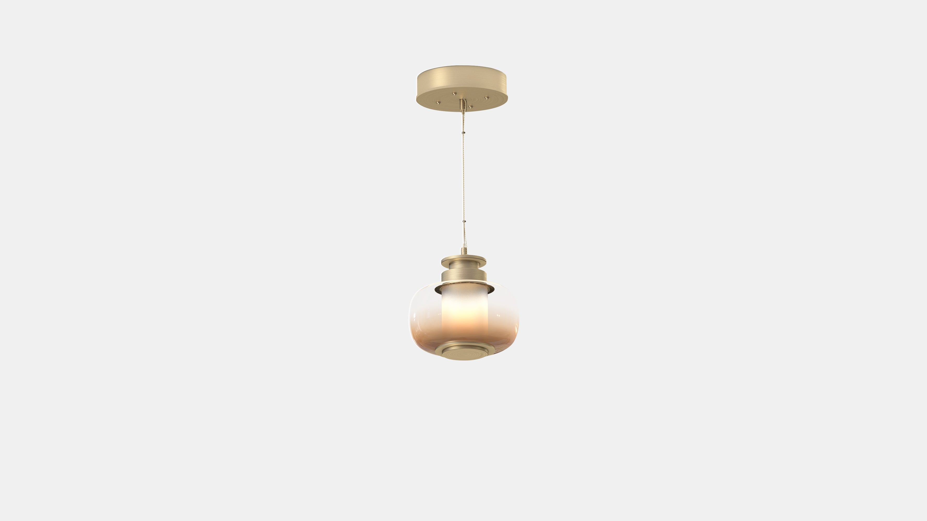 LUNA A X SMALL PENDANT SATIN BRASS SET 