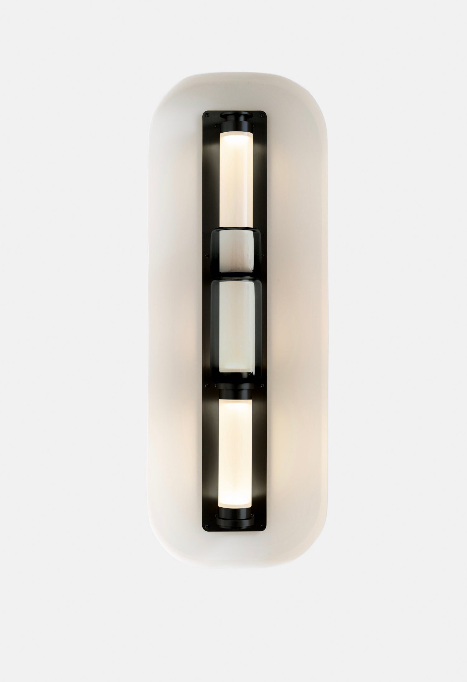LUNA SCONCE WITH BEADS BLACKENED STEEL SET 