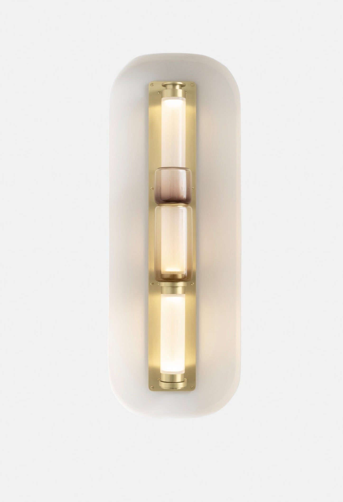 LUNA SCONCE WITH BEADS SATIN BRASS SET 