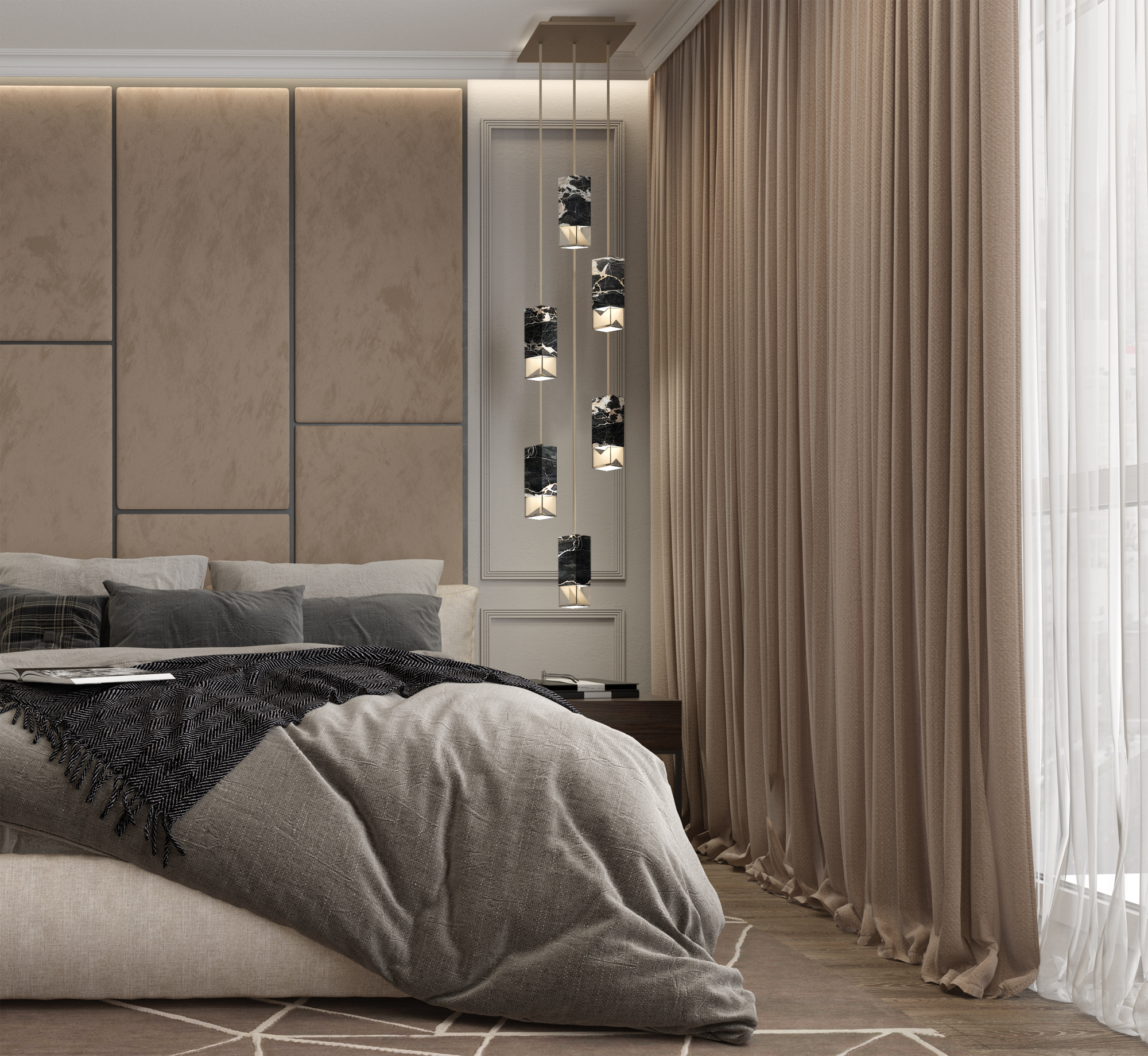 Lamp/ One Black 6-Light Chandelier lifestyle image 