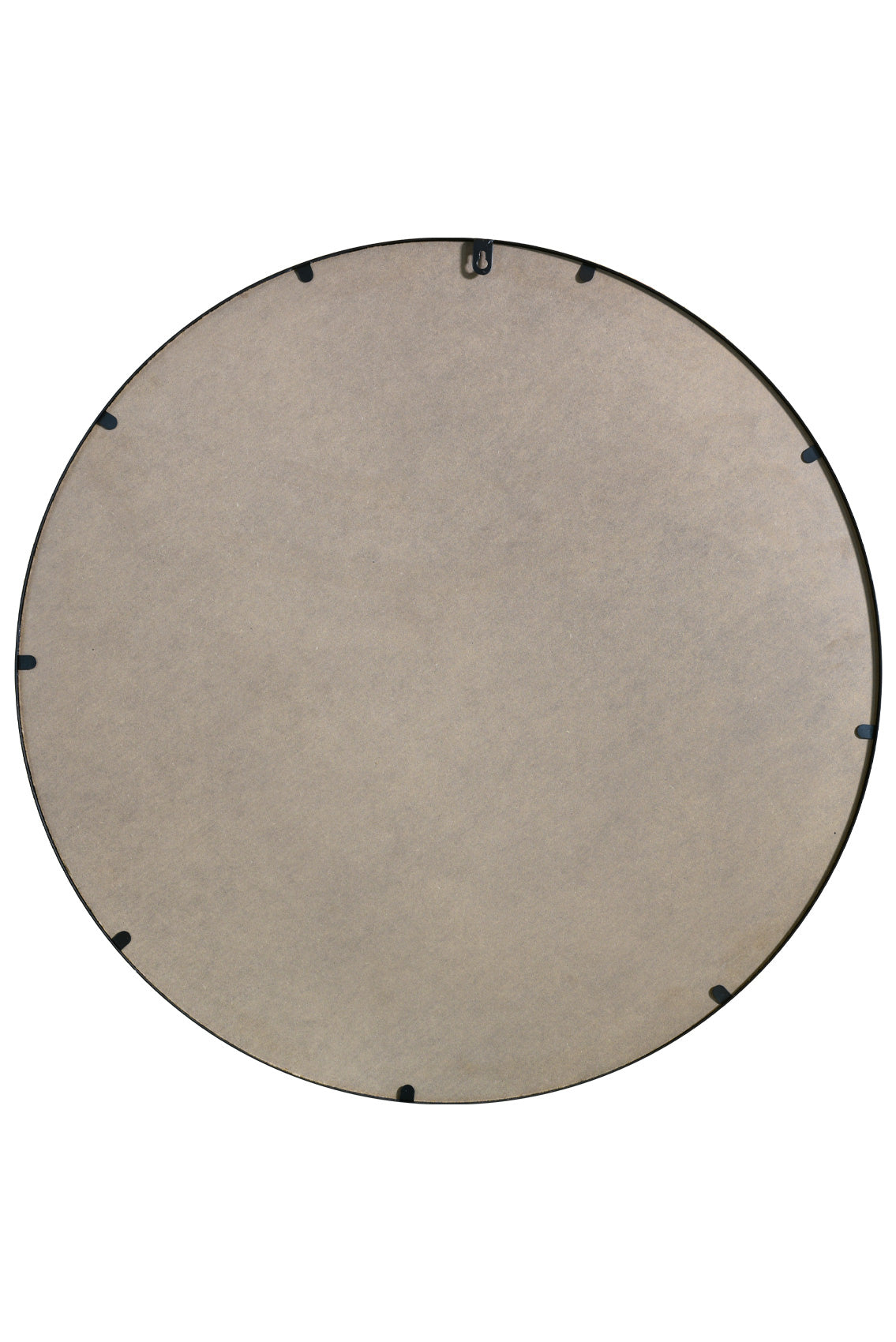 The Fenestra - Contemporary Round Wall Mirror with Black Trim 31" (80CM) Diameter-6