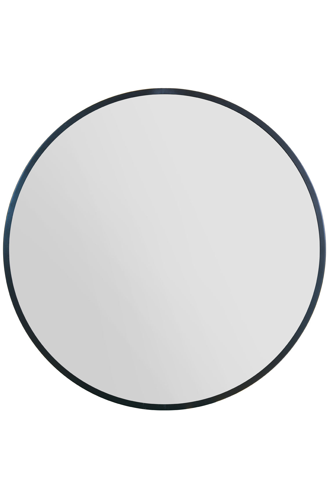 Contemporary 39" (100CM) Diameter Round Wall Mirror with Black Edge-1