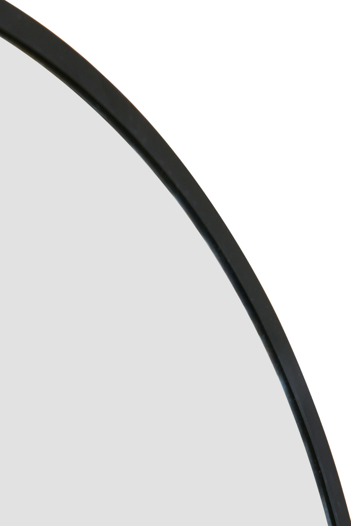 Contemporary 39" (100CM) Diameter Round Wall Mirror with Black Edge-5