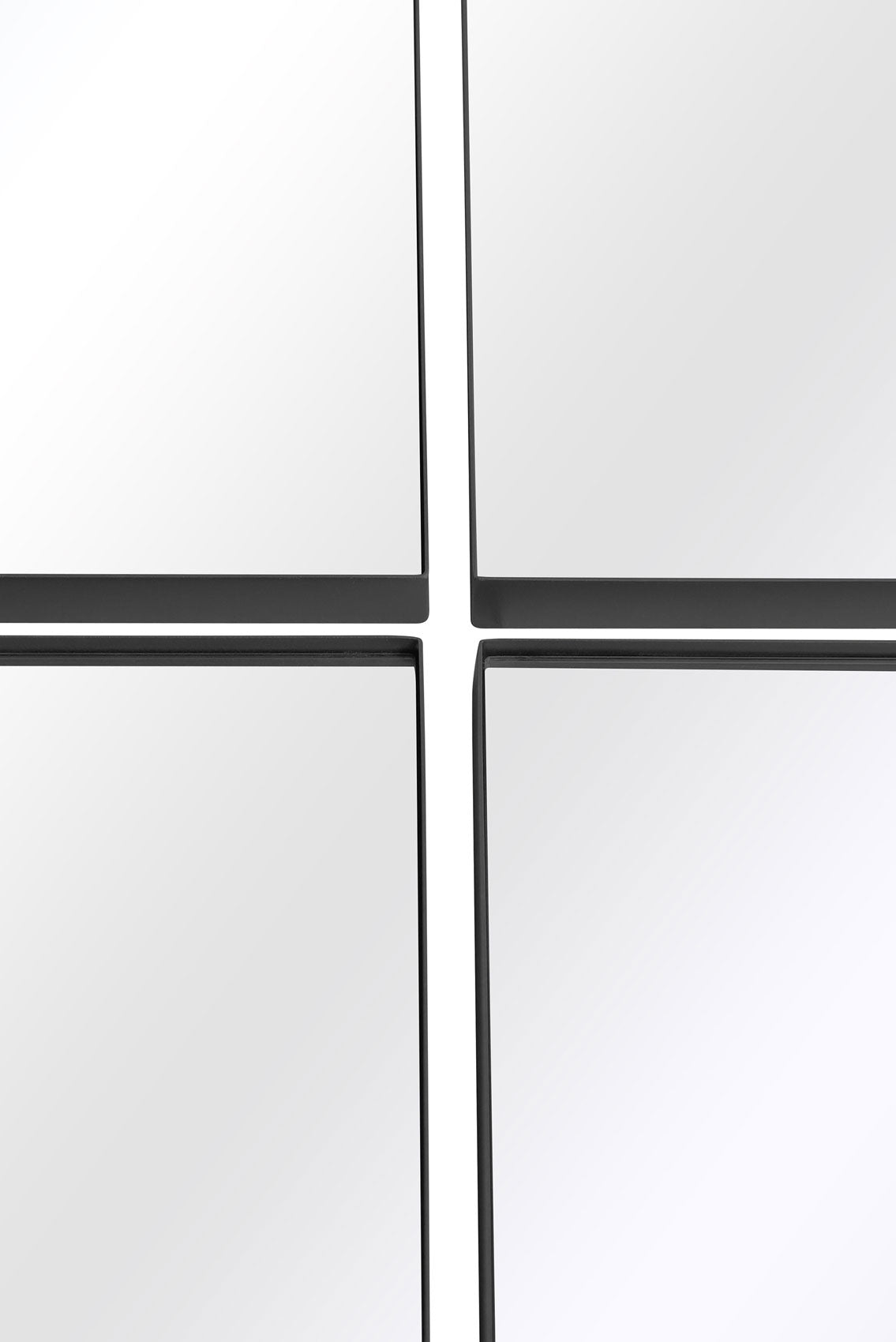 The Four-Piece Black XL Round Metal Wall Mirror - 70" X 70" (180 x 180CM)-5
