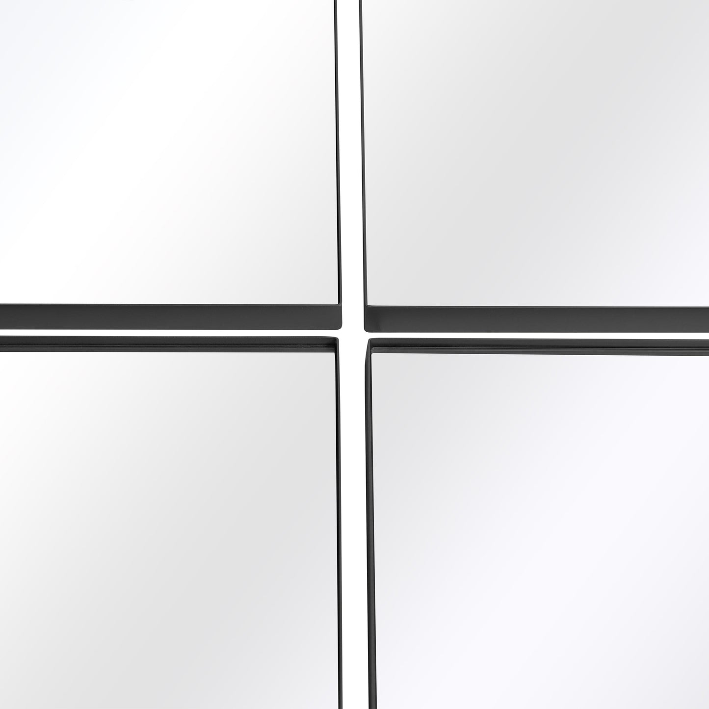 The Four-Piece Black XL Round Metal Wall Mirror - 70" X 70" (180 x 180CM)-4