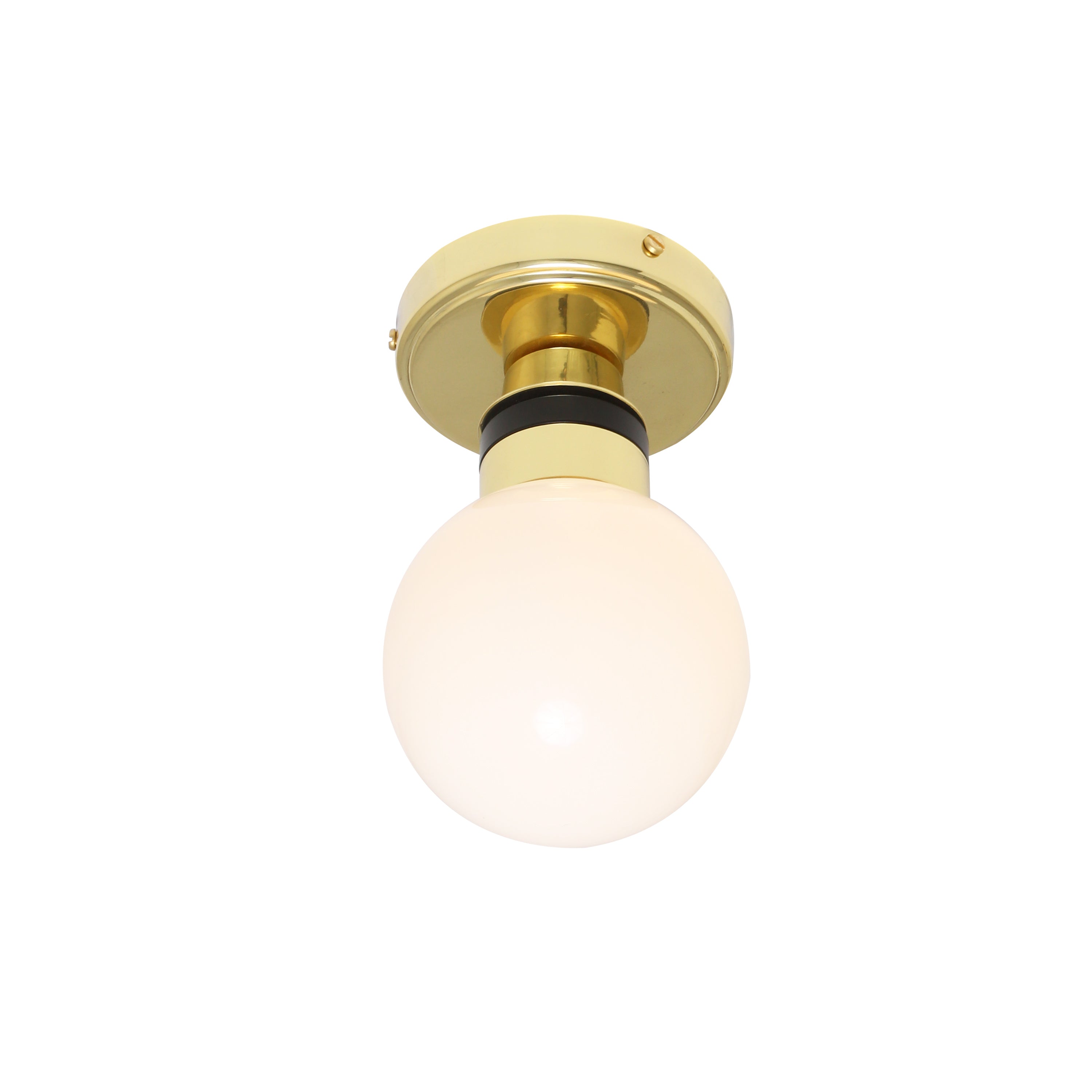 Ayr Small Globe Flush Bathroom Ceiling Light 12cm IP65 Product Shot