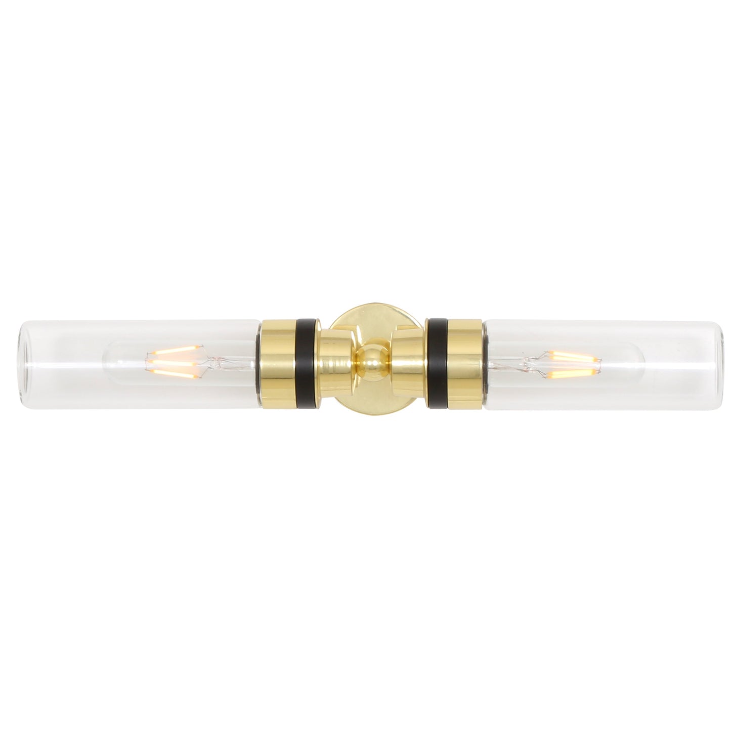 Severn Double Tube Glass Bathroom Wall Light IP65 Product Shot