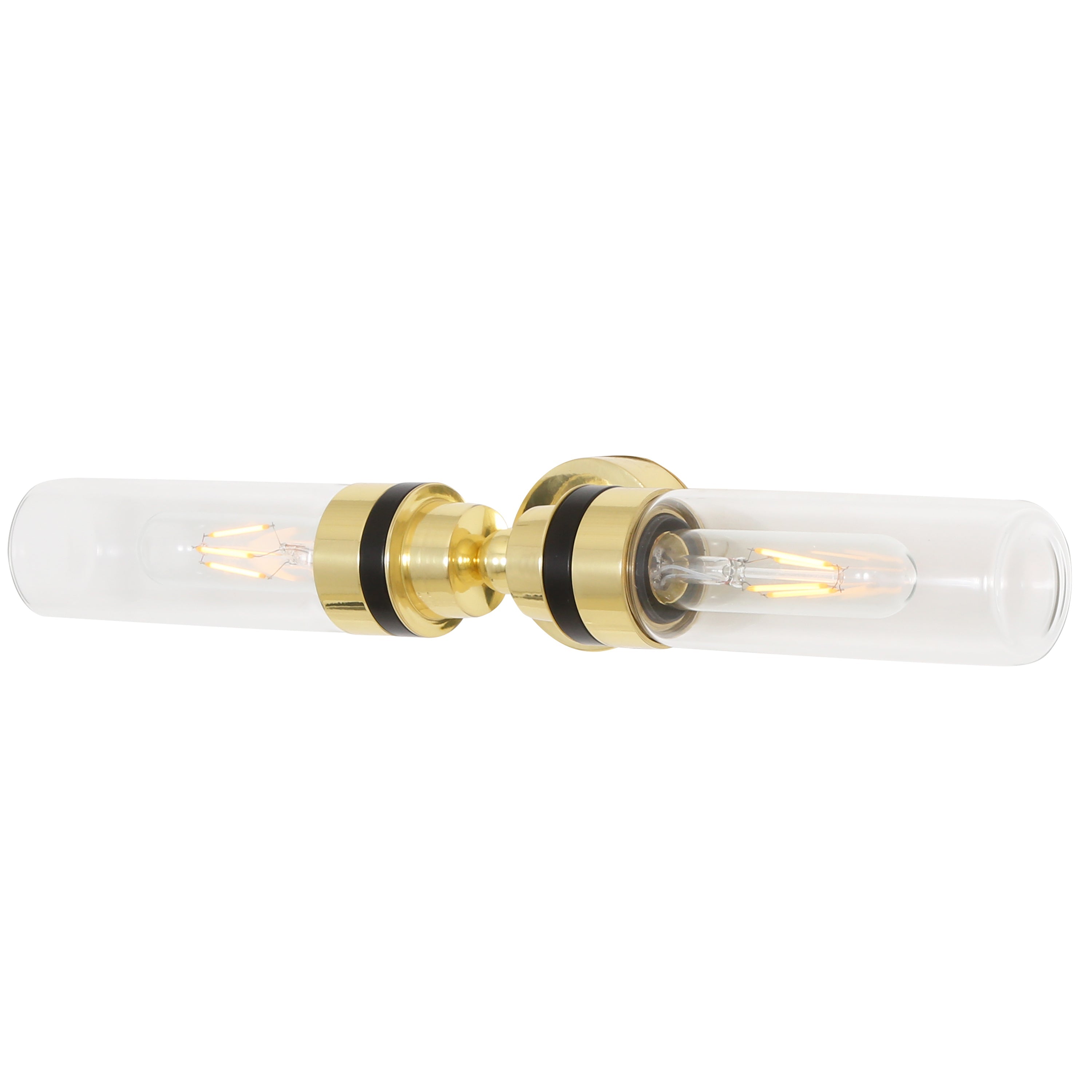Severn Double Tube Glass Bathroom Wall Light IP65 Product Shot