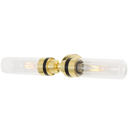 Severn Double Tube Glass Bathroom Wall Light IP65 Product Shot
