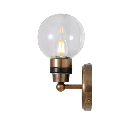 Shannon Small Glass Globe Bathroom Wall Light IP65 Product Shot