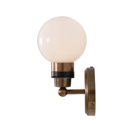 Shannon Small Glass Globe Bathroom Wall Light IP65 Product Shot