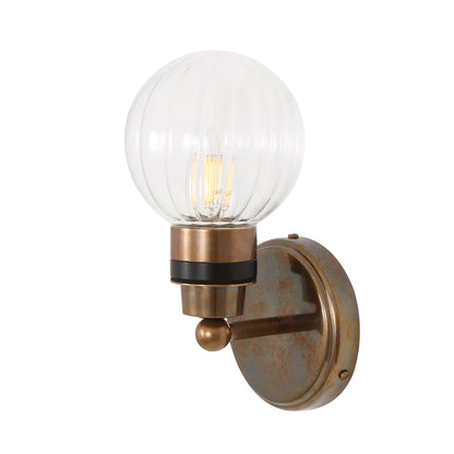 Shannon Small Glass Globe Bathroom Wall Light IP65 Product Shot