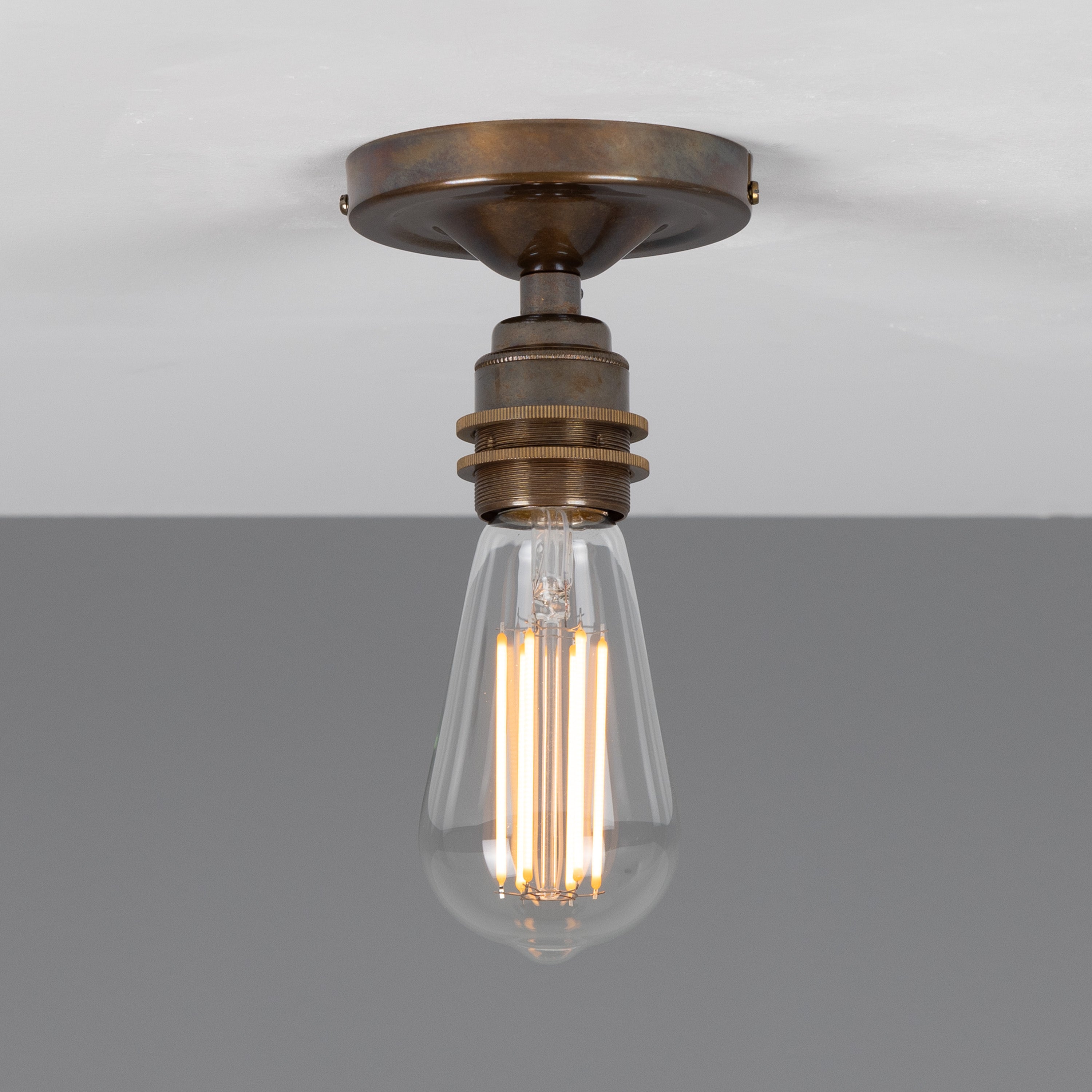 Bexter Vintage Exposed Bulb Flush Ceiling Light