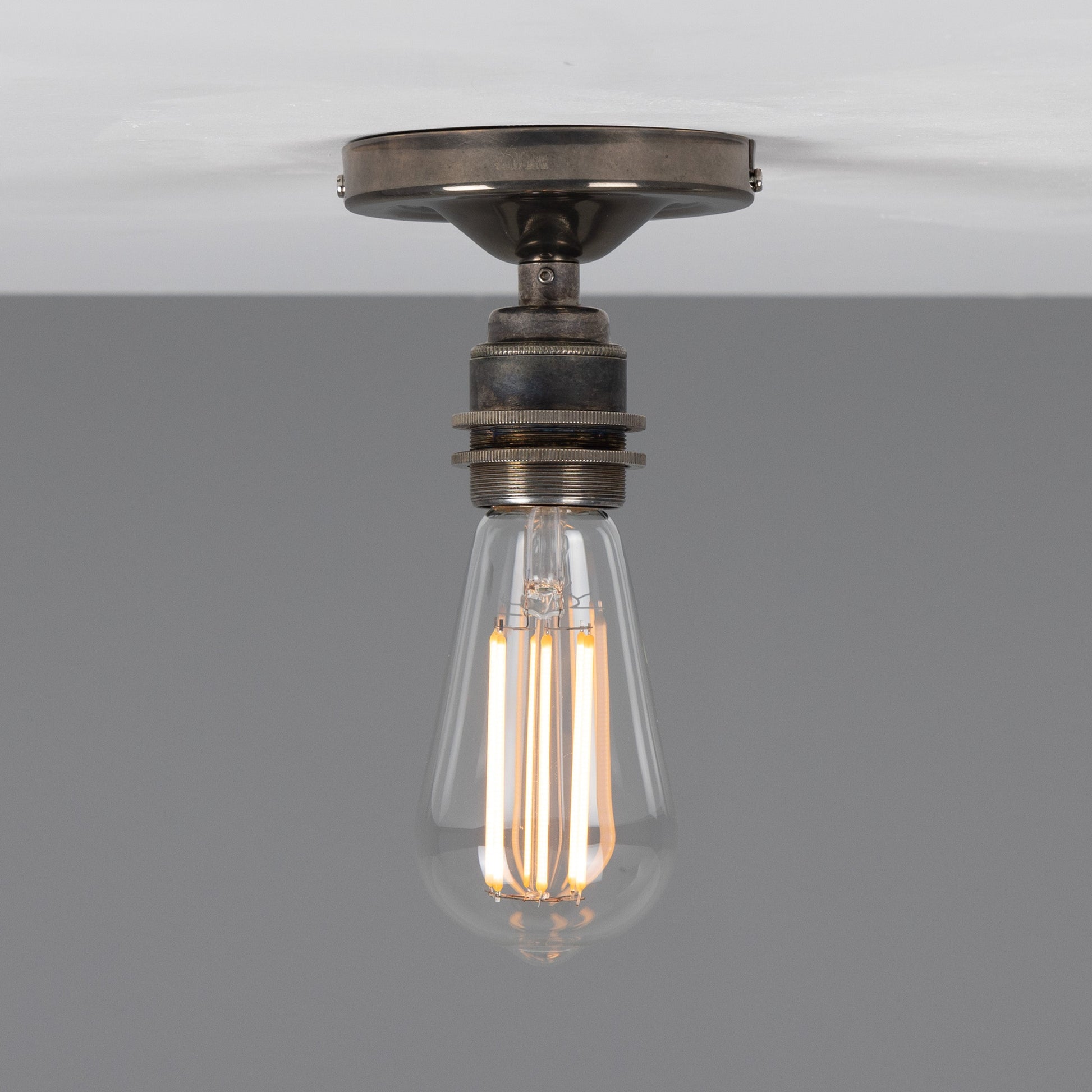 Bexter Vintage Exposed Bulb Flush Ceiling Light Product Shot