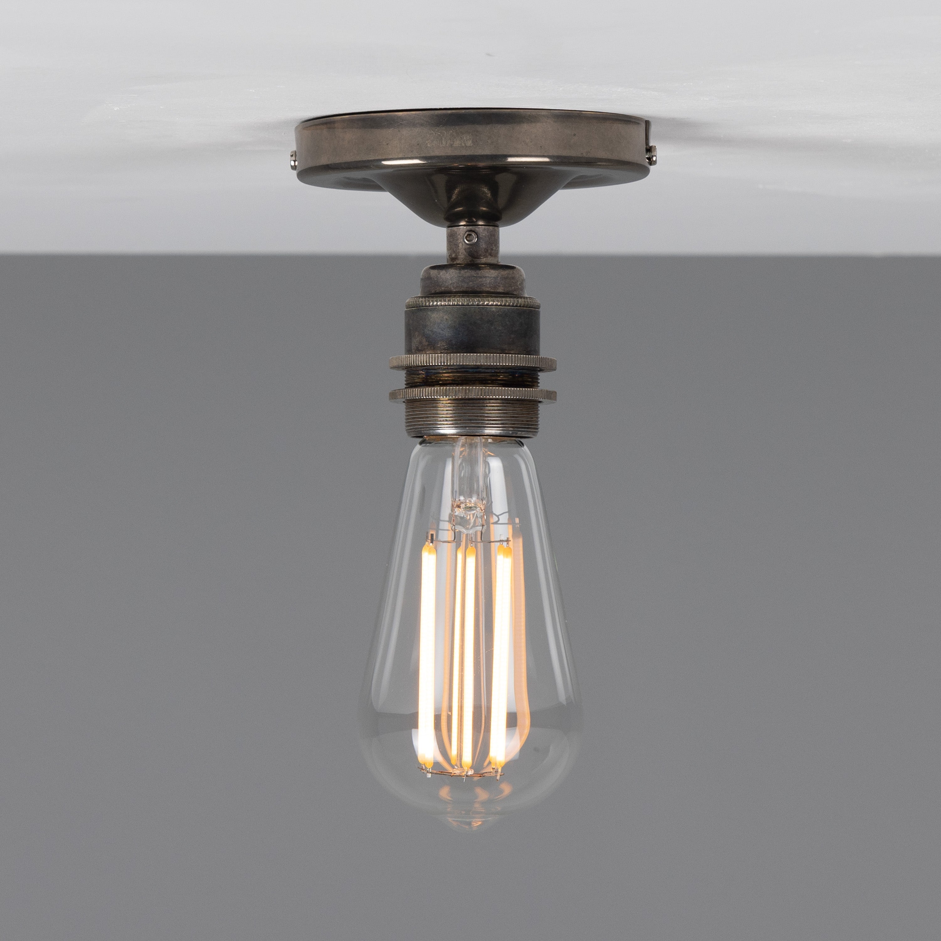 Bexter Vintage Exposed Bulb Flush Ceiling Light Product Shot