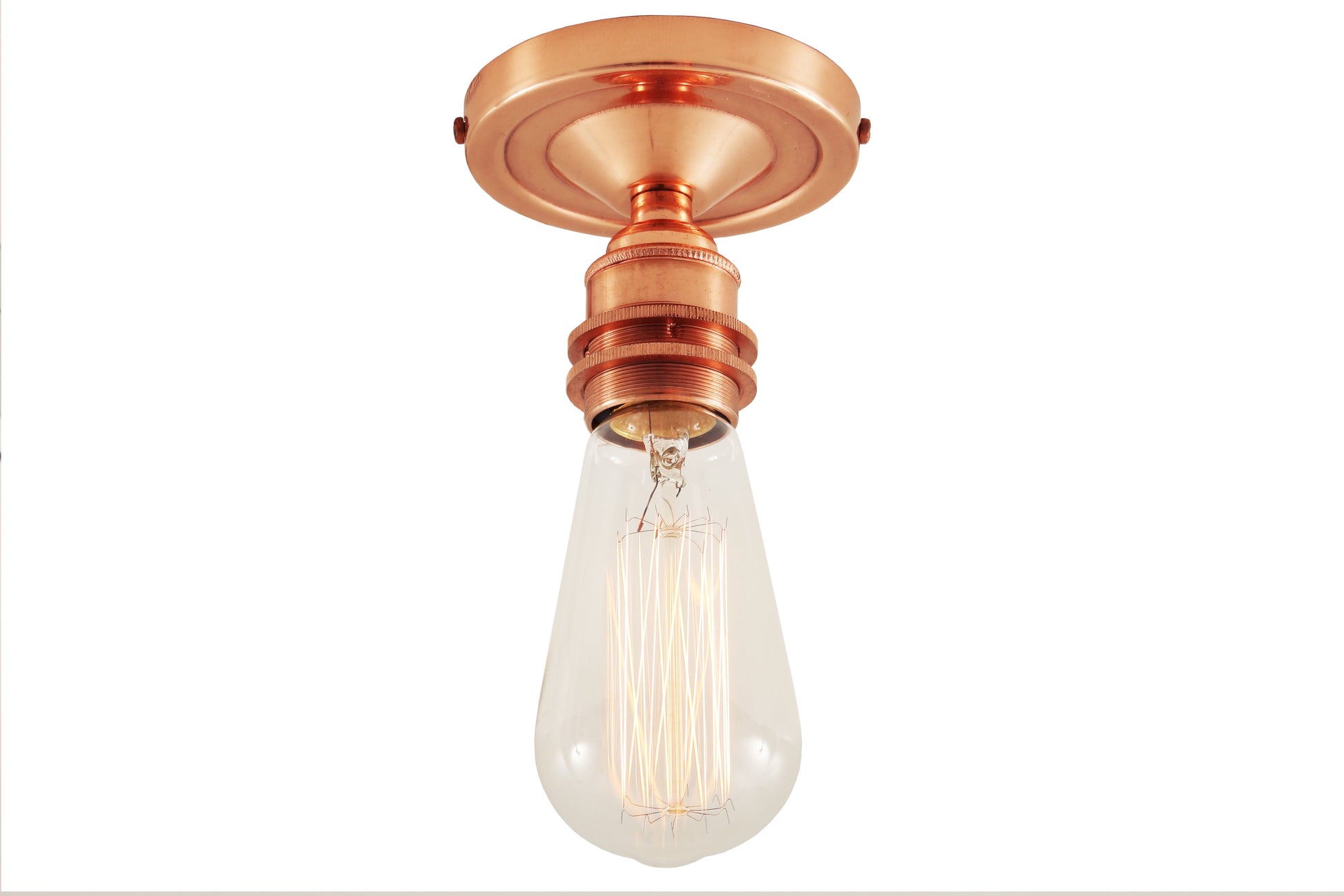 Bexter Vintage Exposed Bulb Flush Ceiling Light Product Shot