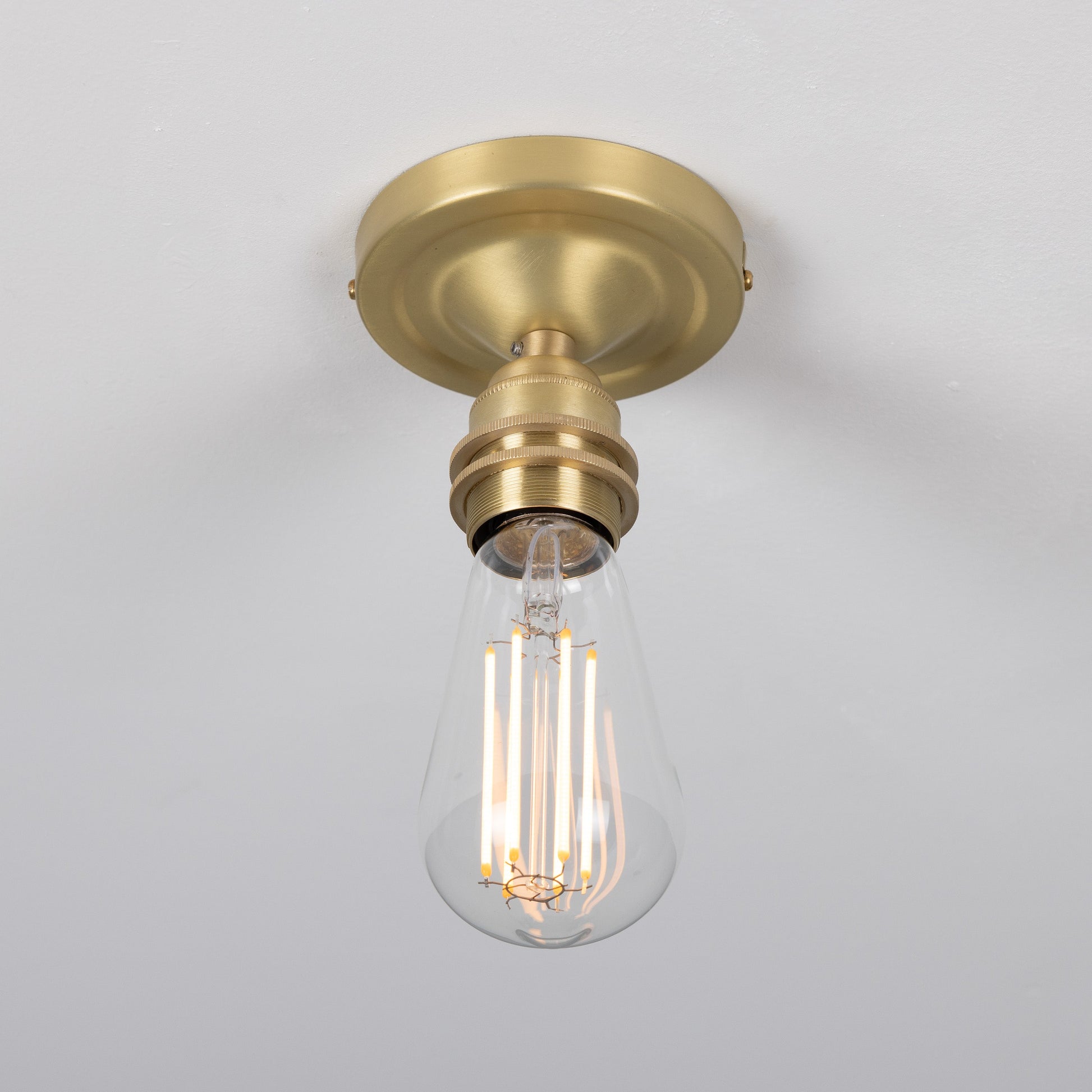 Bexter Vintage Exposed Bulb Flush Ceiling Light Product Shot