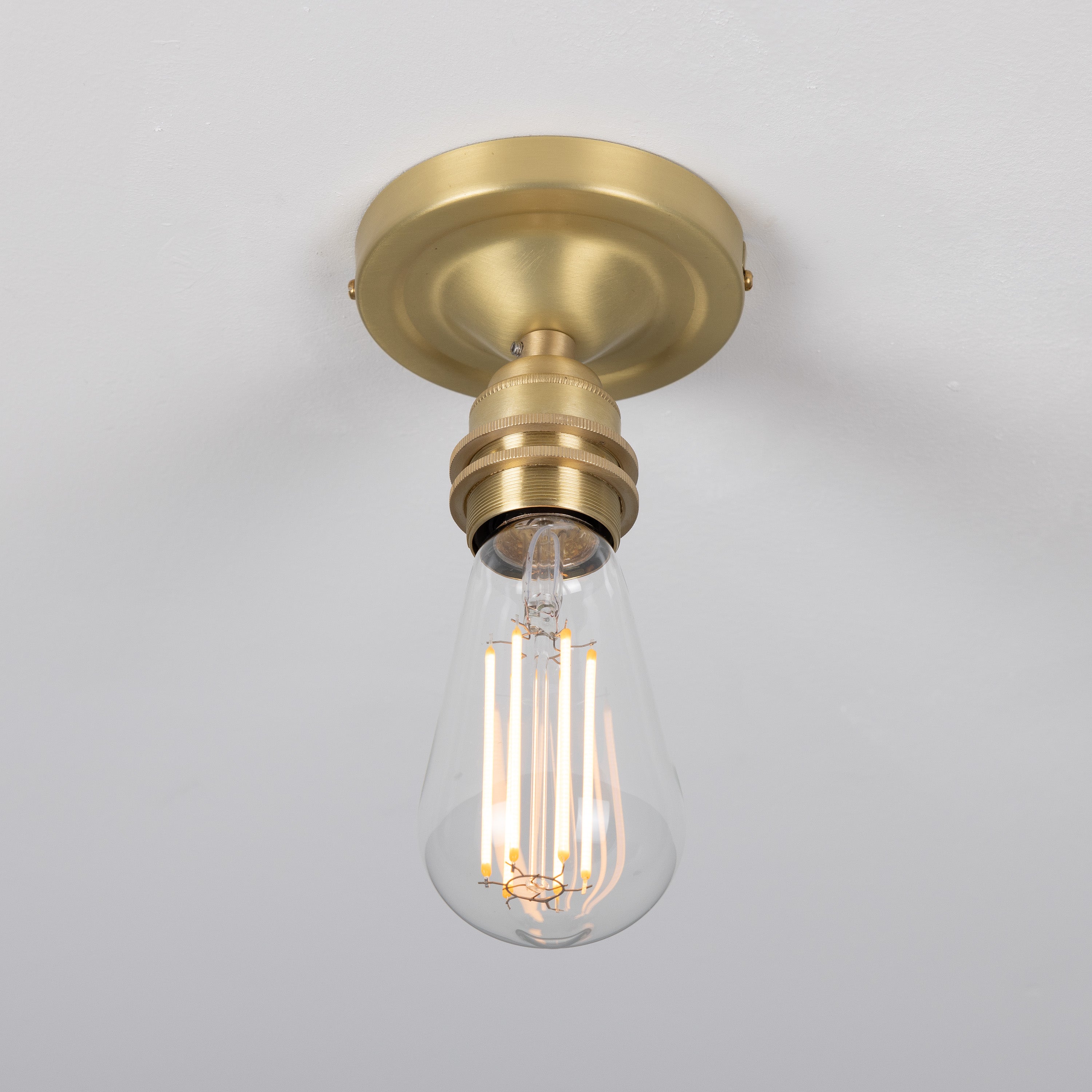 Bexter Vintage Exposed Bulb Flush Ceiling Light Product Shot