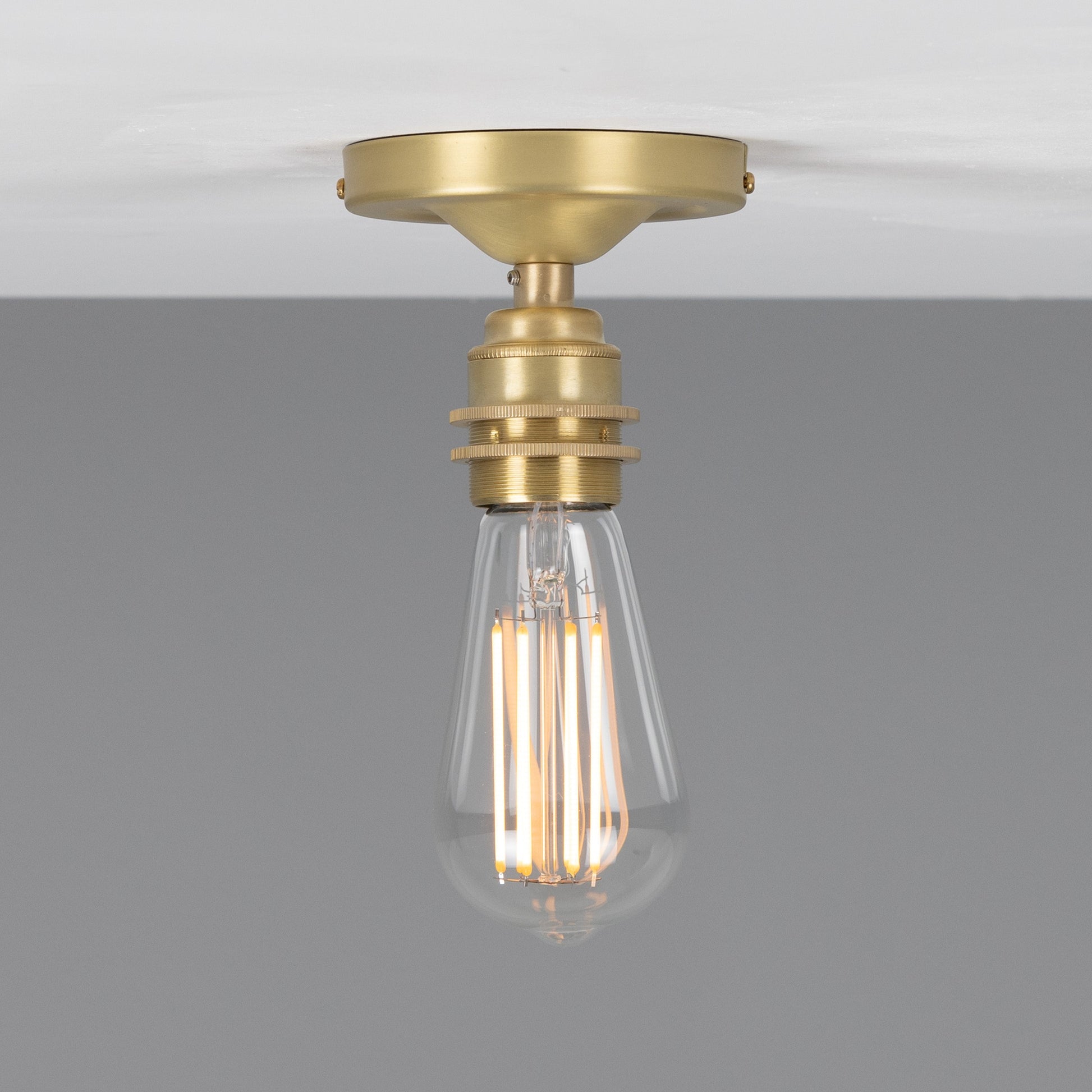Bexter Vintage Exposed Bulb Flush Ceiling Light Product Shot