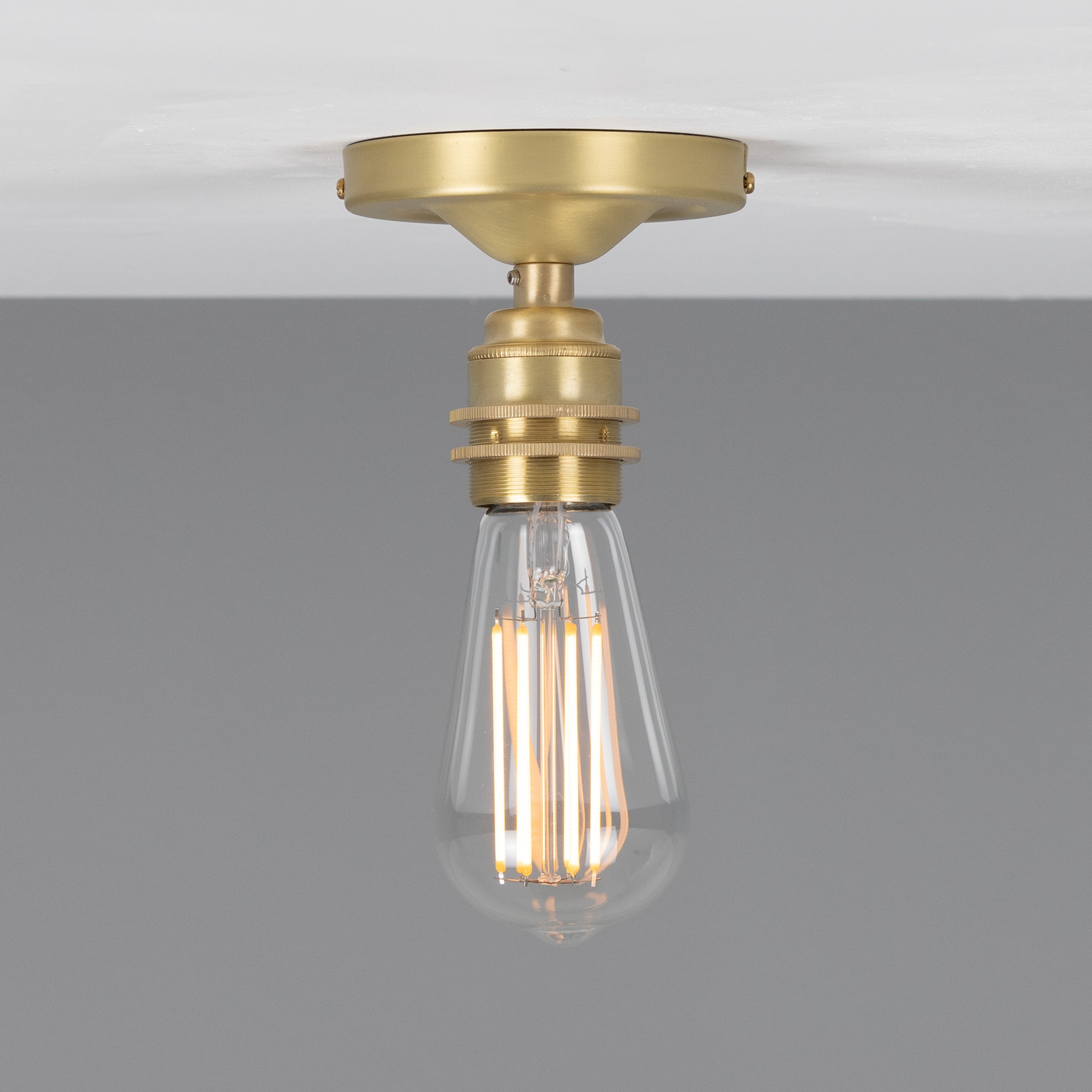 Bexter Vintage Exposed Bulb Flush Ceiling Light Product Shot