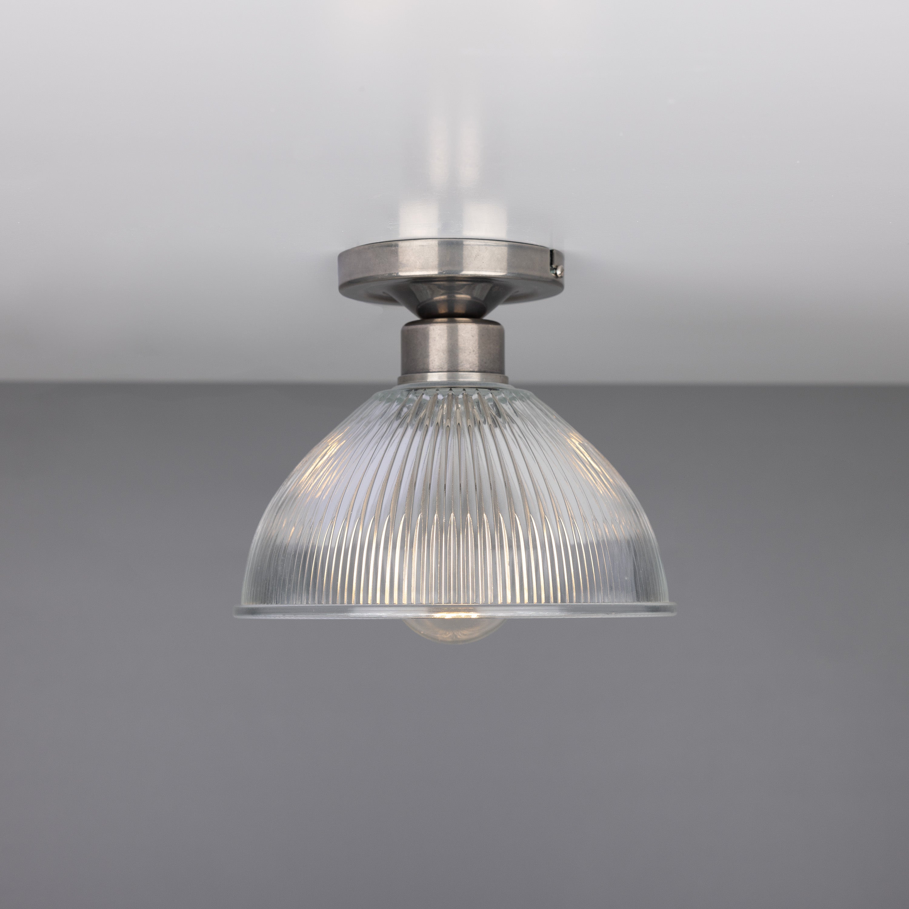 Erbil Prismatic Glass Flush Ceiling Light 19cm Product Shot