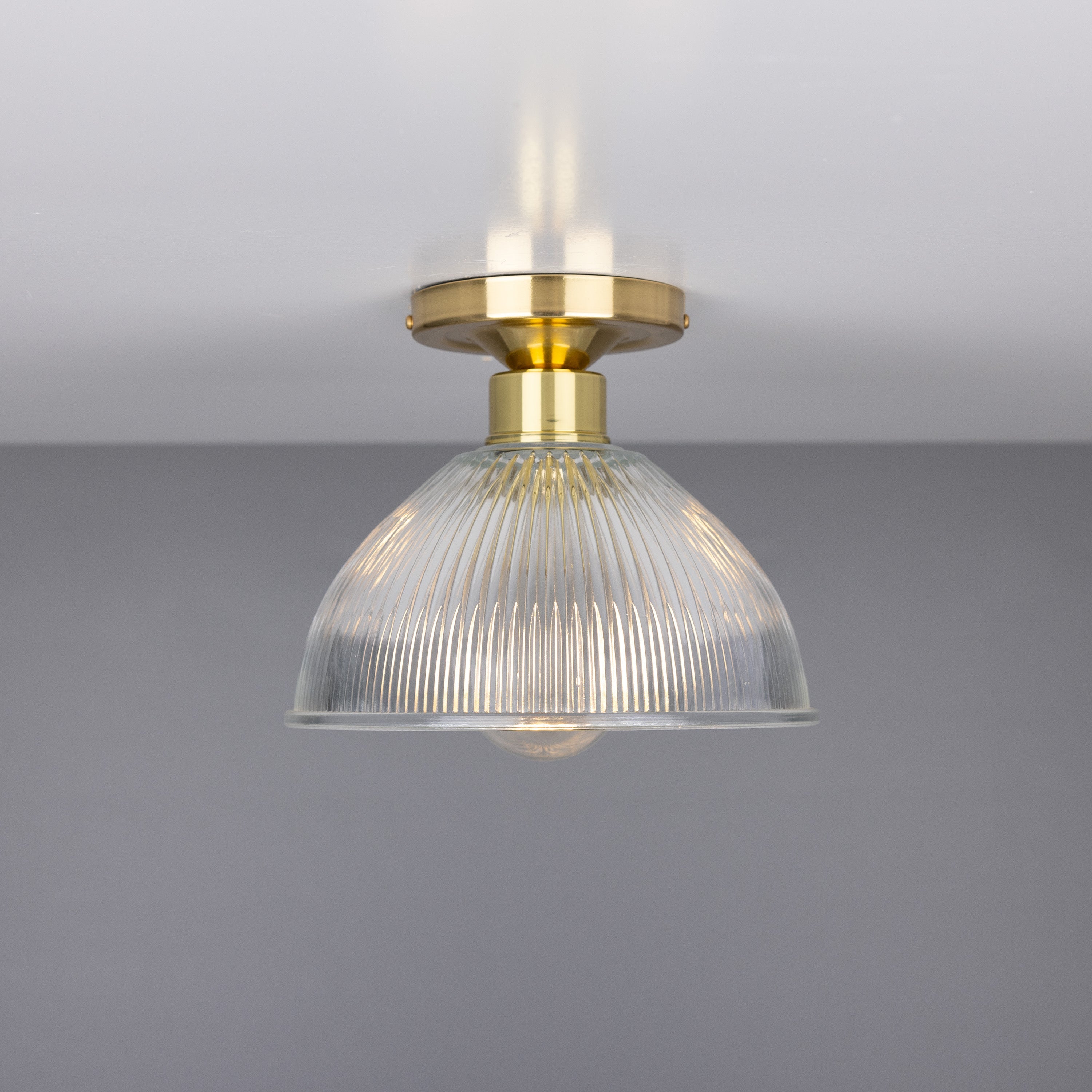 Erbil Prismatic Glass Flush Ceiling Light 19cm Product Shot