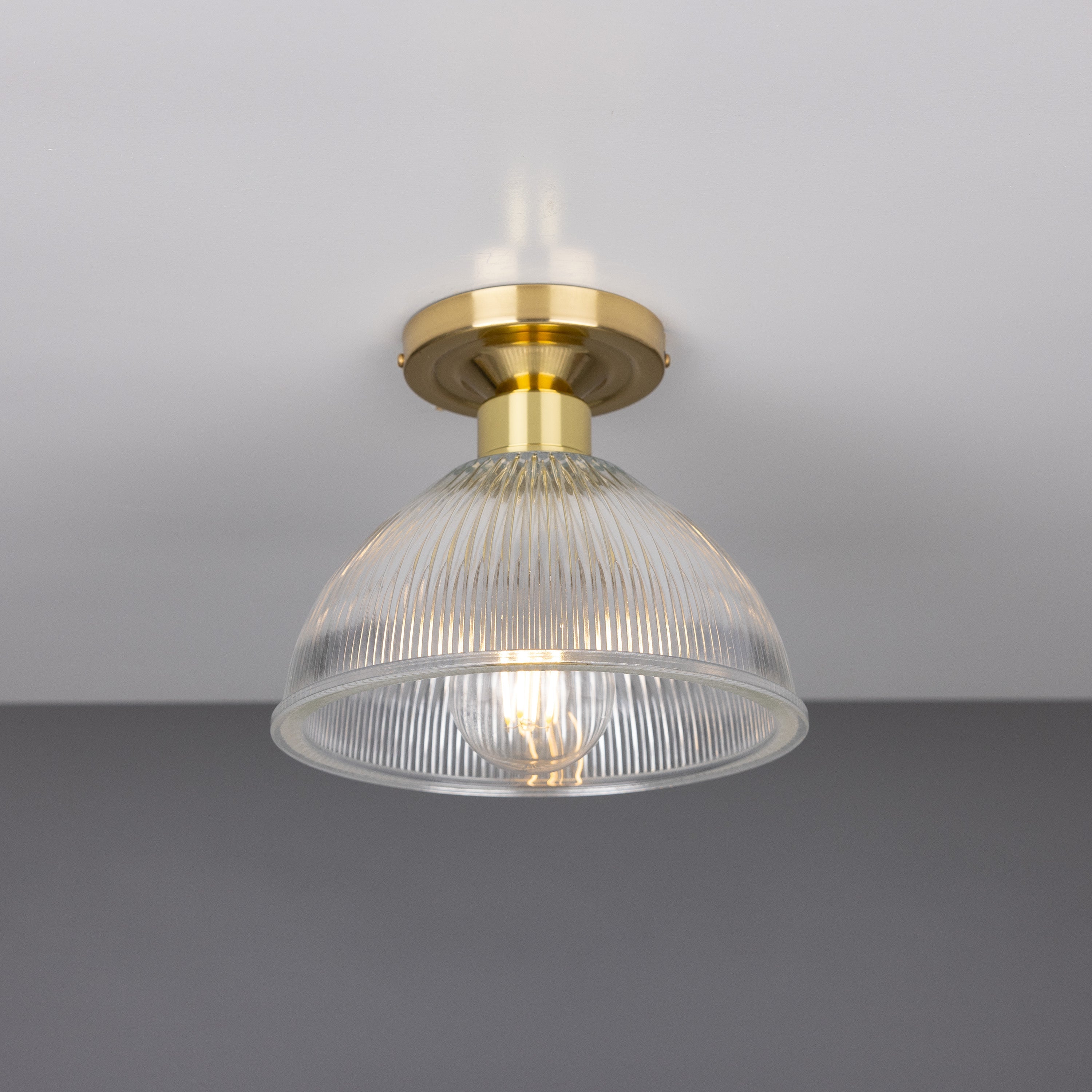 Erbil Prismatic Glass Flush Ceiling Light 19cm Product Shot