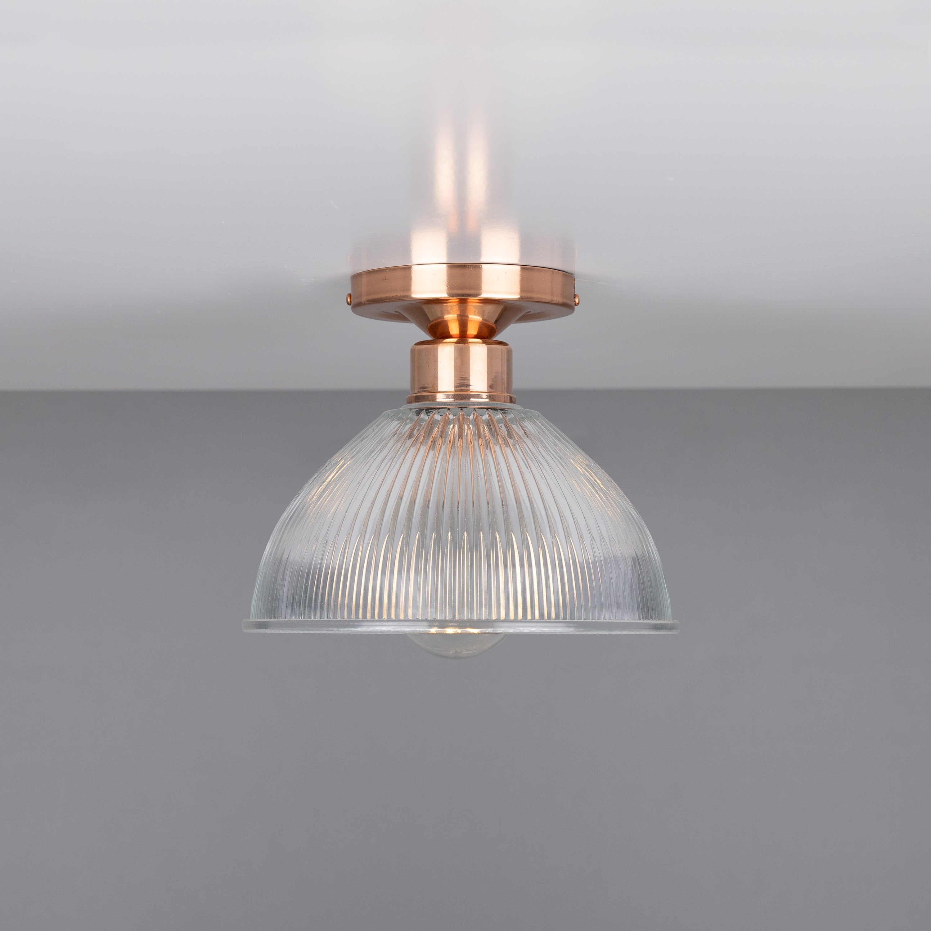 Erbil Prismatic Glass Flush Ceiling Light 19cm Product Shot