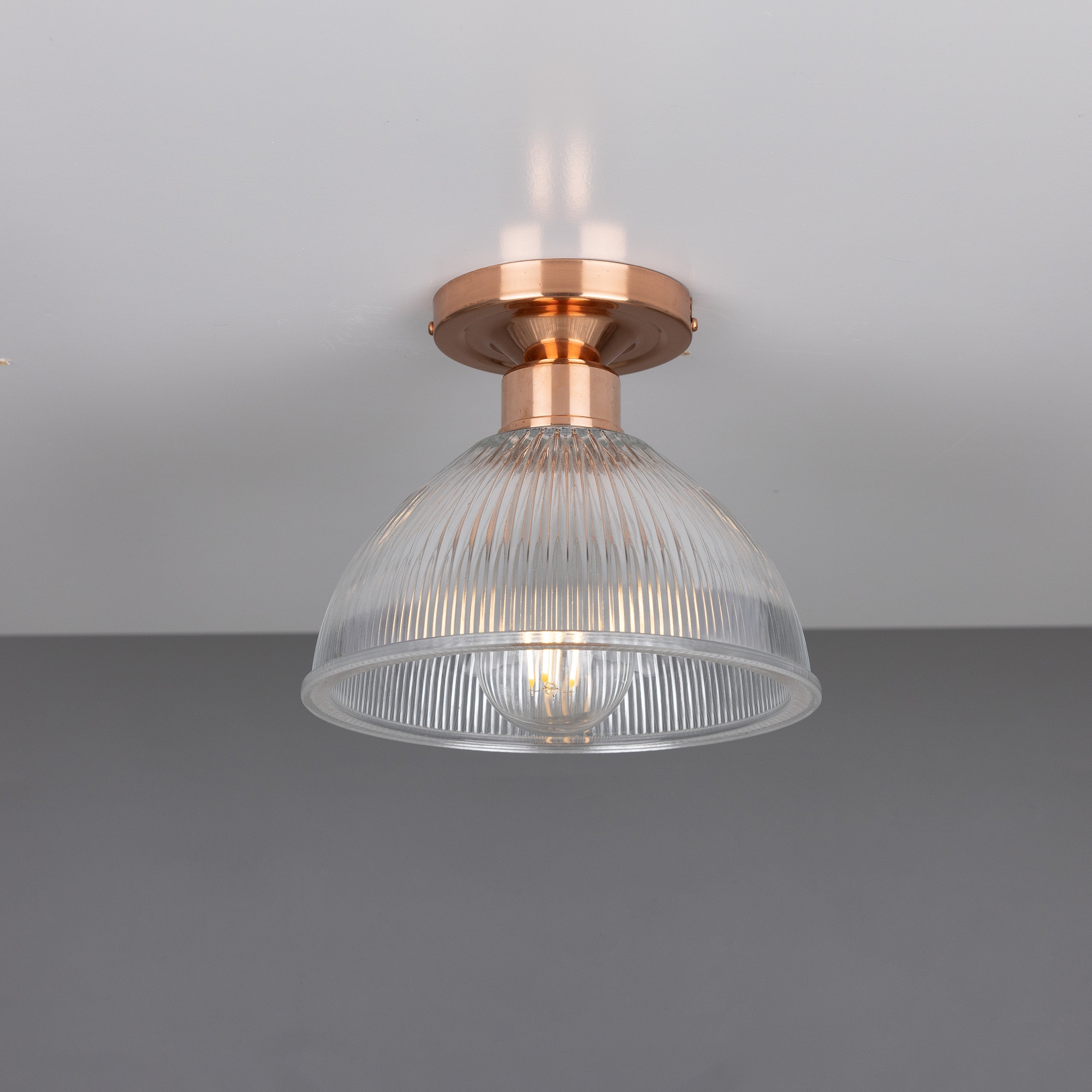 Erbil Prismatic Glass Flush Ceiling Light 19cm Product Shot
