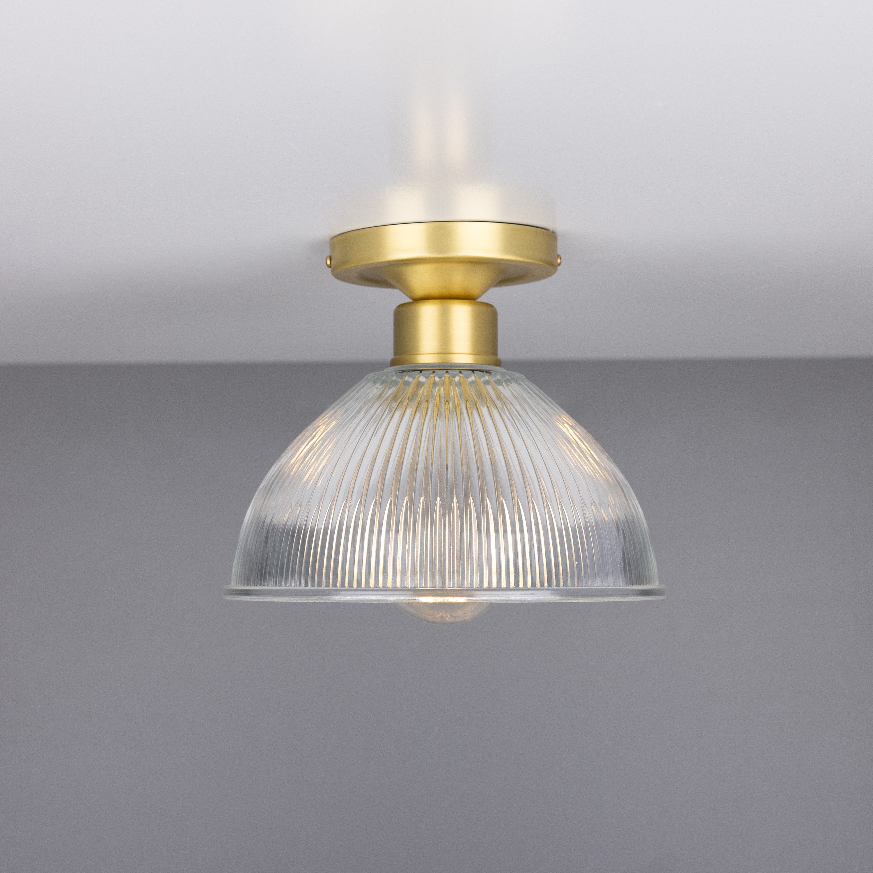 Erbil Prismatic Glass Flush Ceiling Light 19cm Product Shot