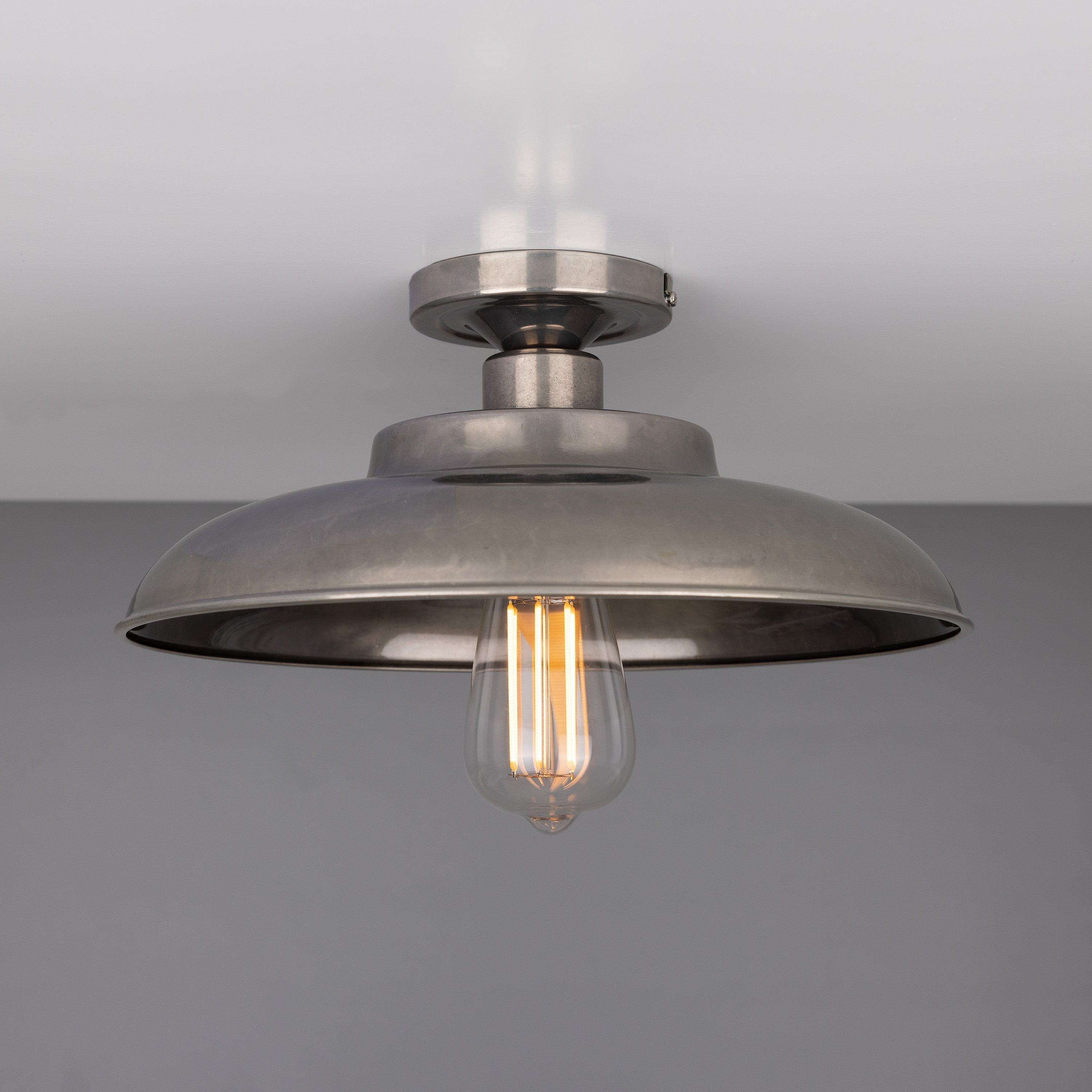 Telal Industrial Factory Flush Ceiling Light 32cm Product Shot