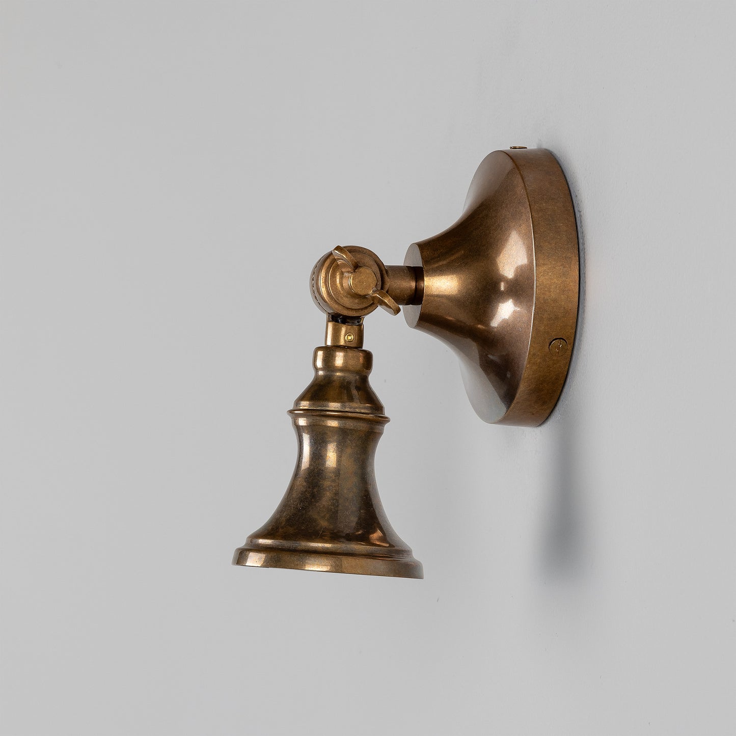 Accra Traditional Adjustable Brass Wall Spotlight