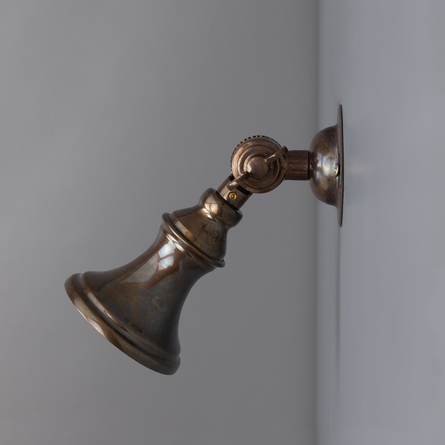 Accra Traditional Adjustable Brass Wall Spotlight