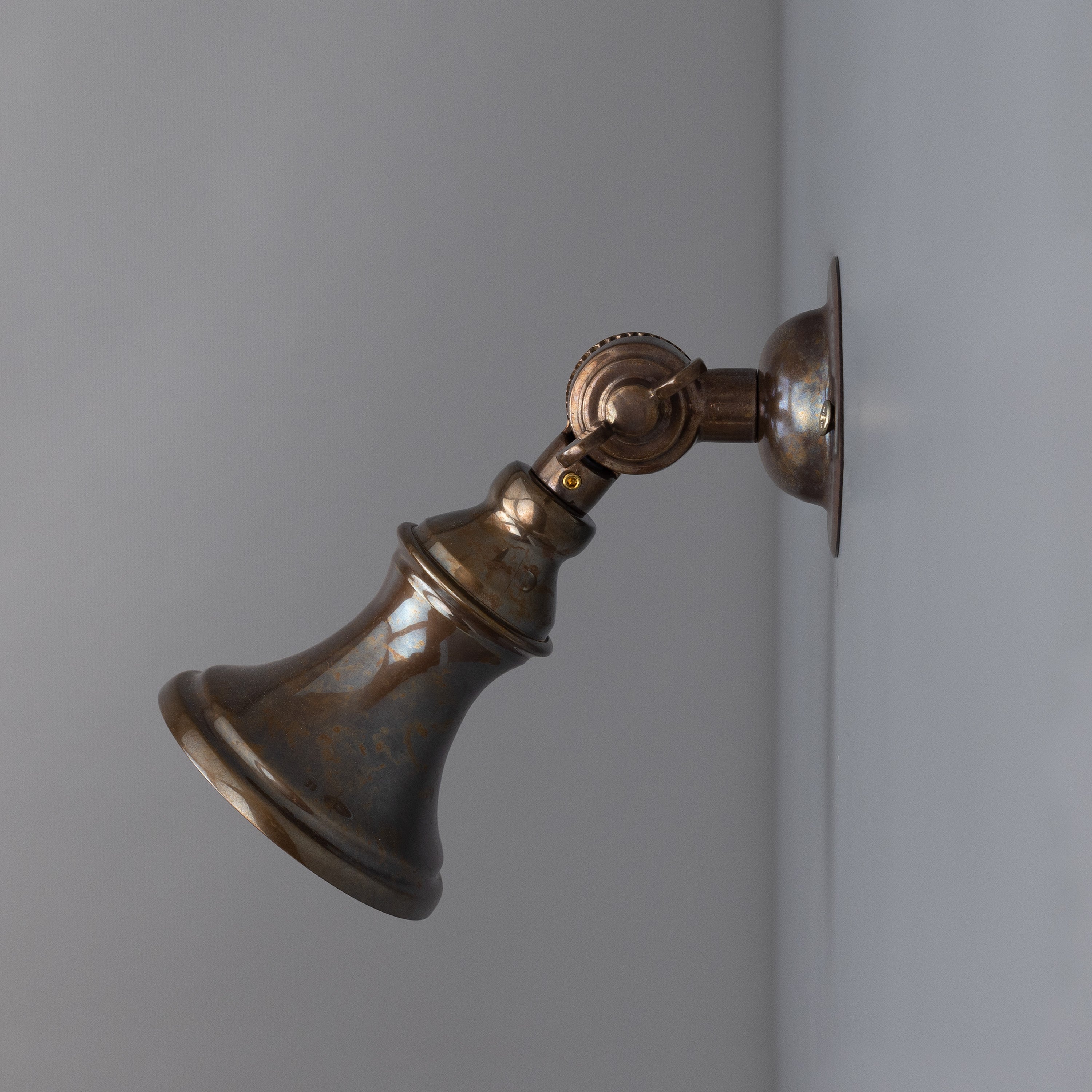 Accra Traditional Adjustable Brass Wall Spotlight
