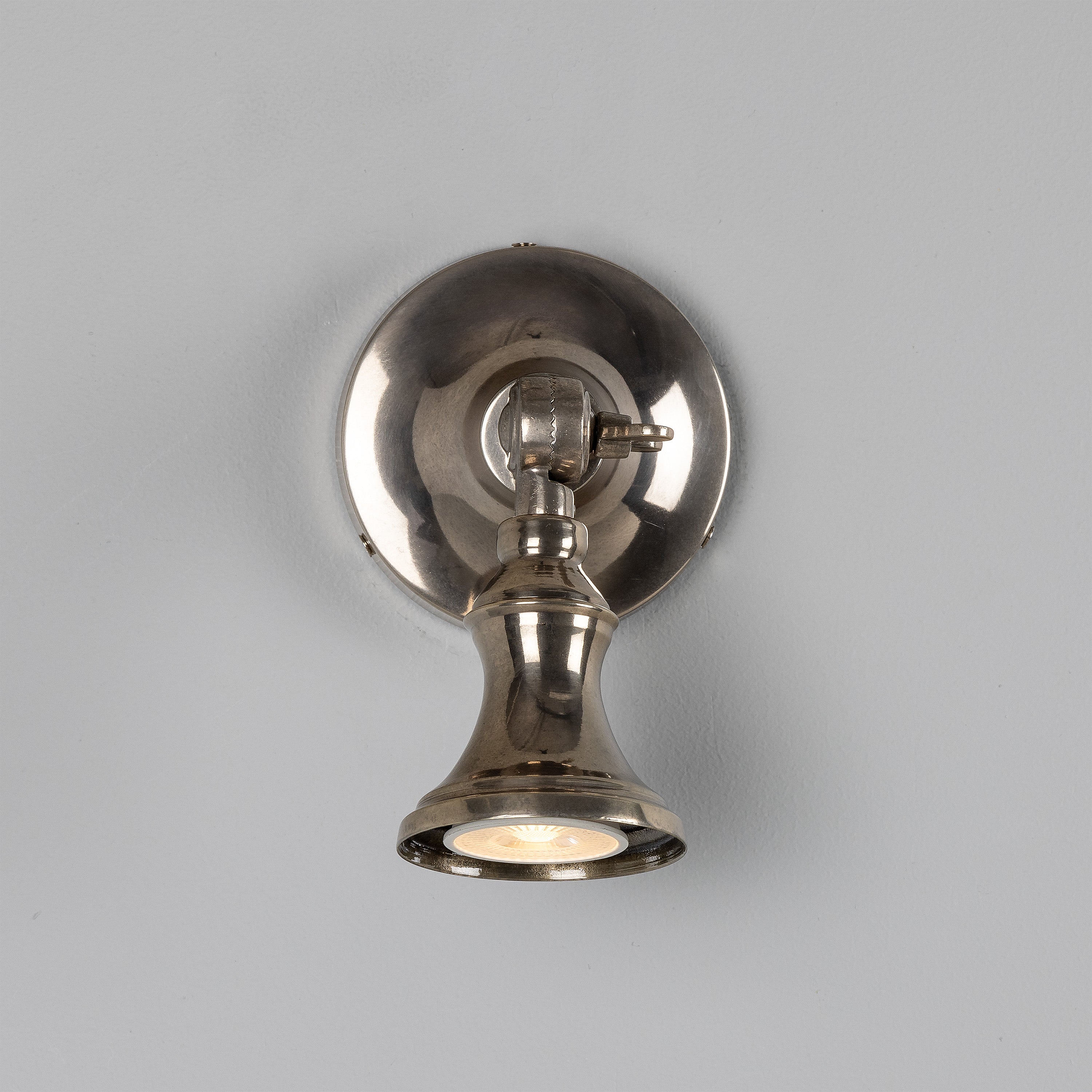 Accra Traditional Adjustable Brass Wall Spotlight
