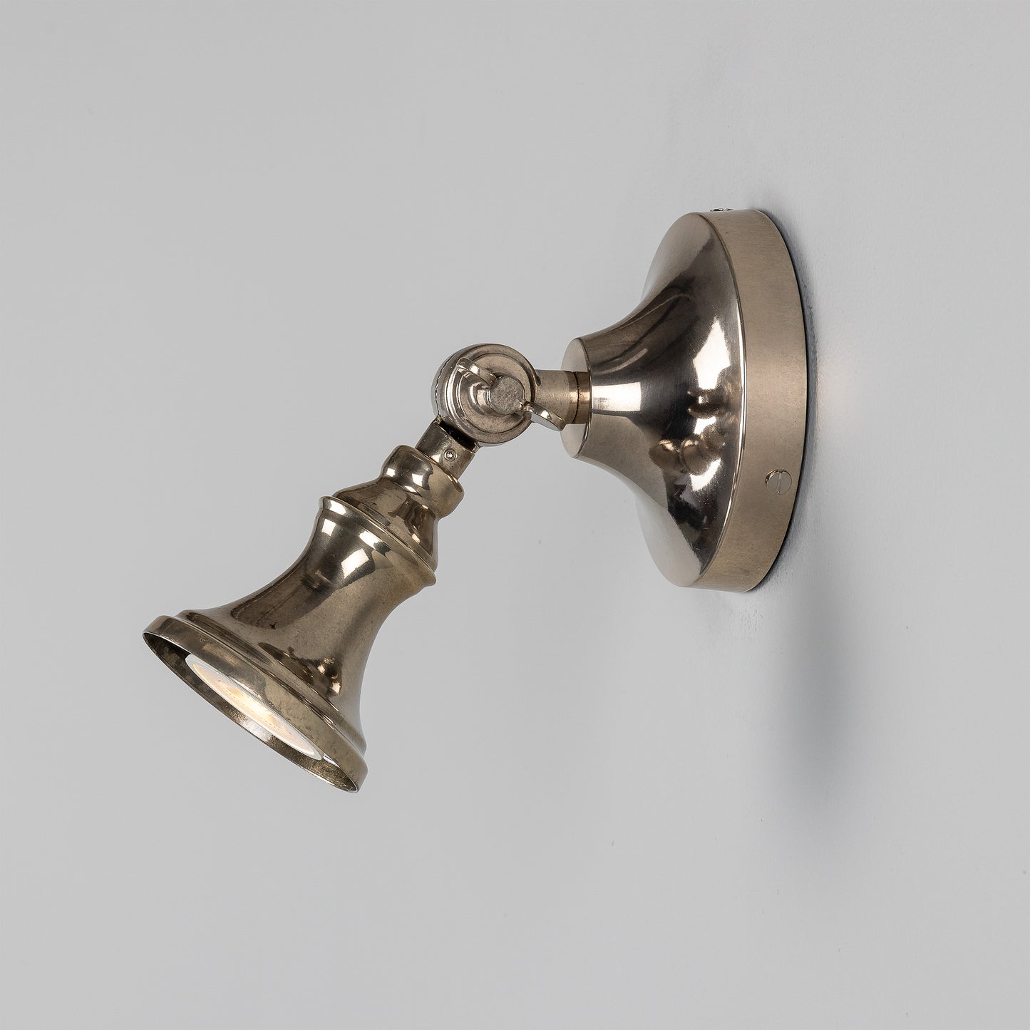 Accra Traditional Adjustable Brass Wall Spotlight