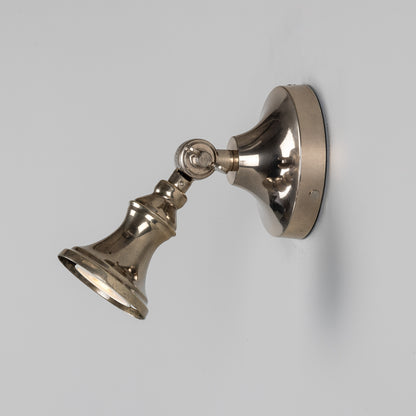 Accra Traditional Adjustable Brass Wall Spotlight