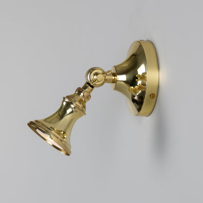 Accra Traditional Adjustable Brass Wall Spotlight