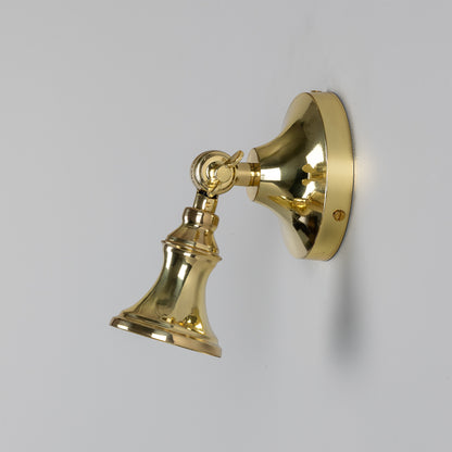 Accra Traditional Adjustable Brass Wall Spotlight