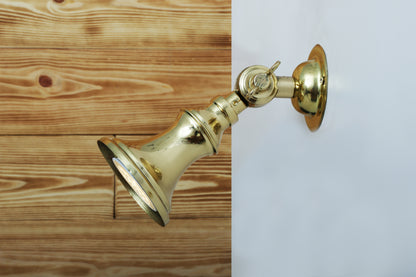 Accra Traditional Adjustable Brass Wall Spotlight