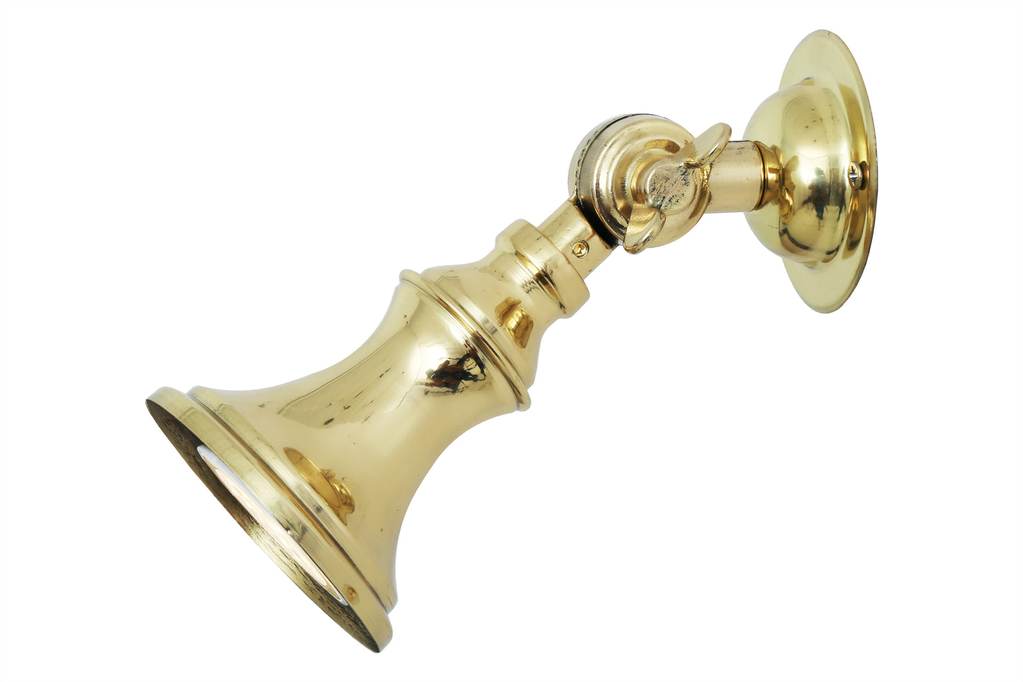 Accra Traditional Adjustable Brass Wall Spotlight