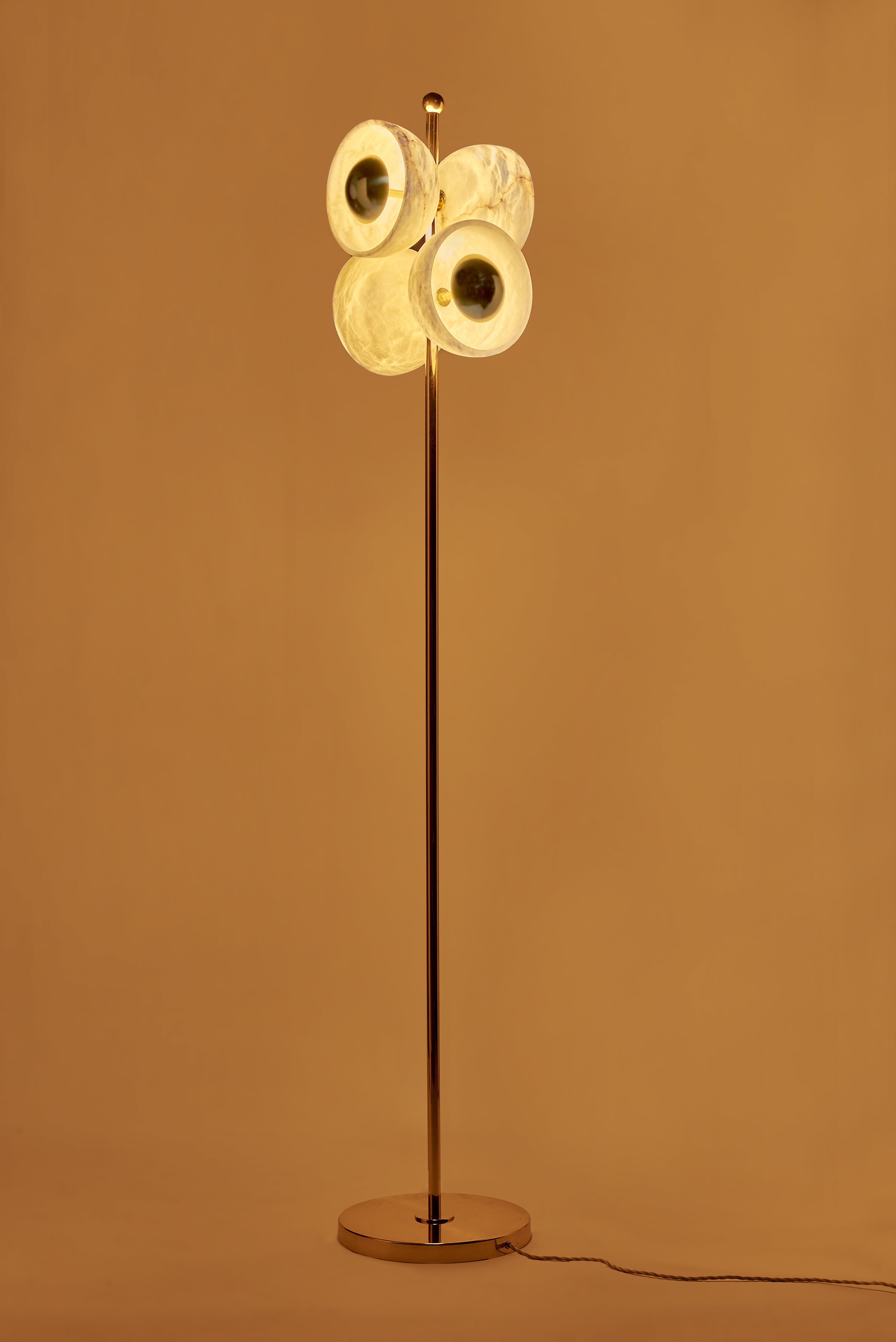 Butterfly Floor Lamp Turned On