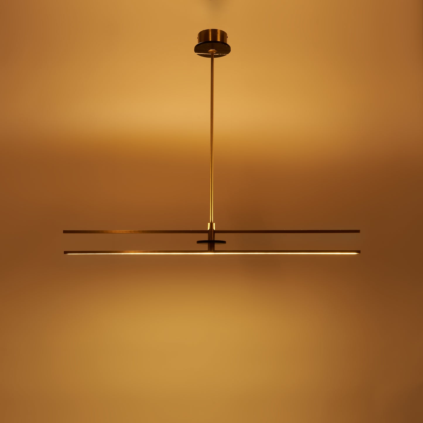 Stick Chandelier turned on