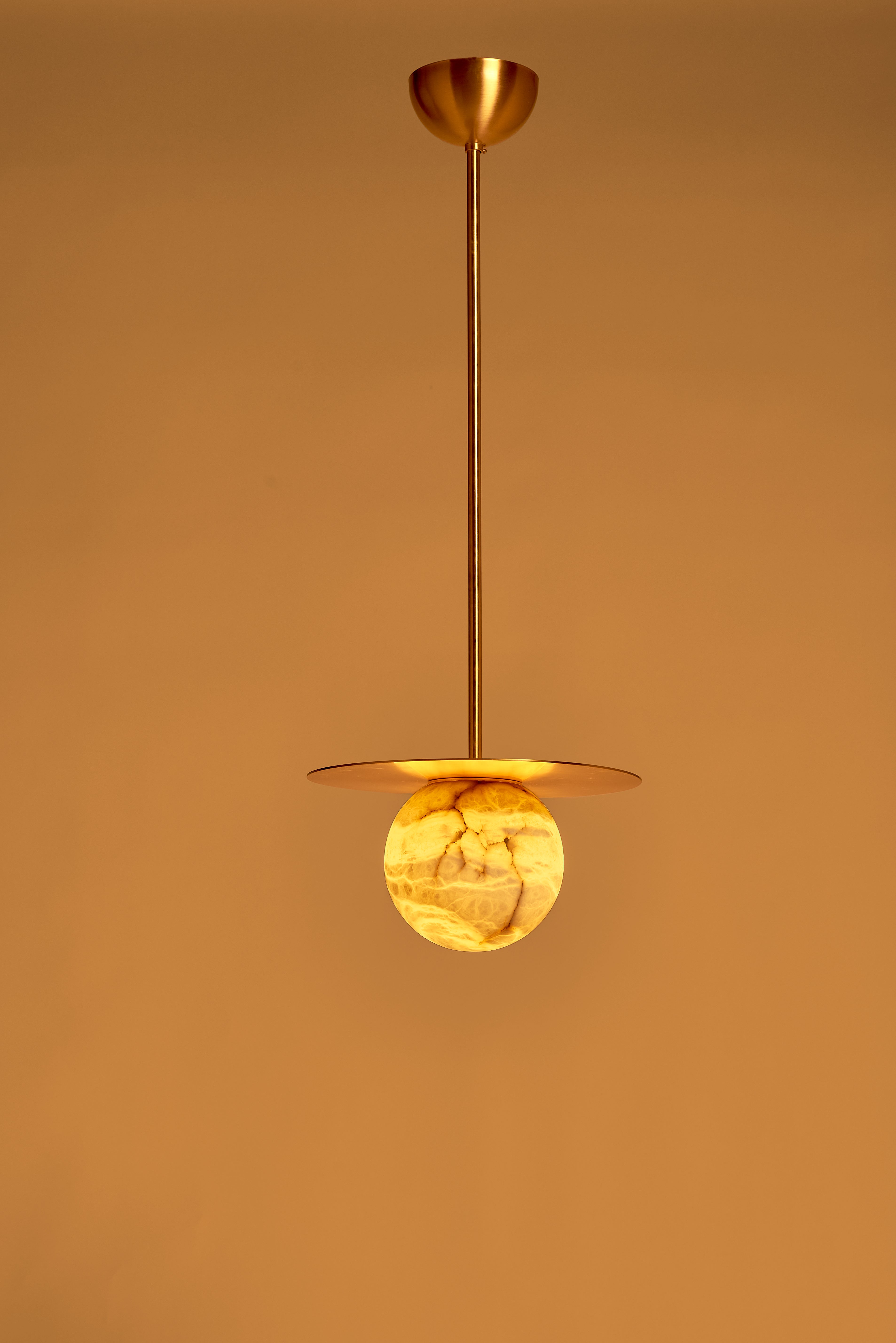 Mini Moon Pendant Light turned on