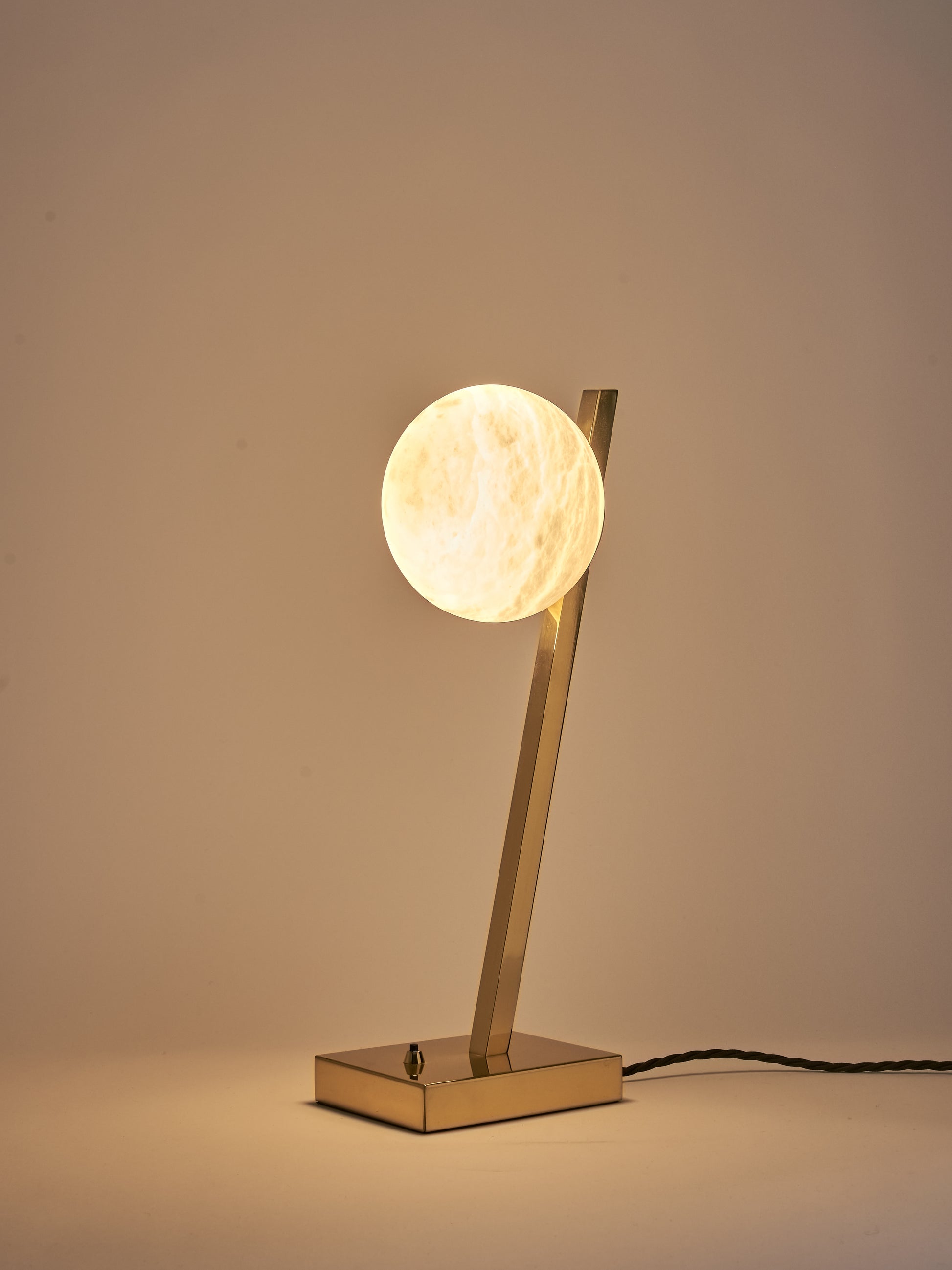Offset Table Lamp Turned On